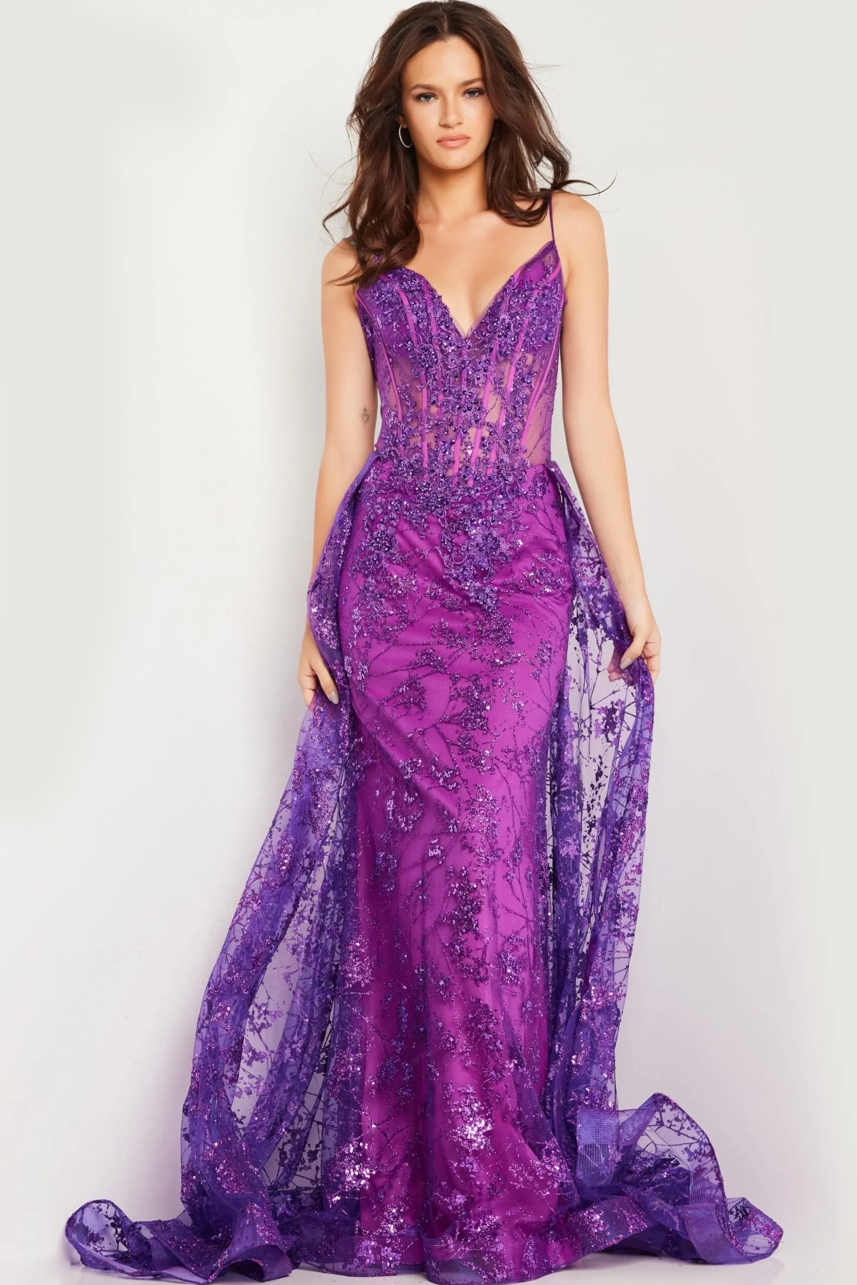 Jovani 23530 Embellished Overskirt Prom Dress sold by The Gown Galleria
