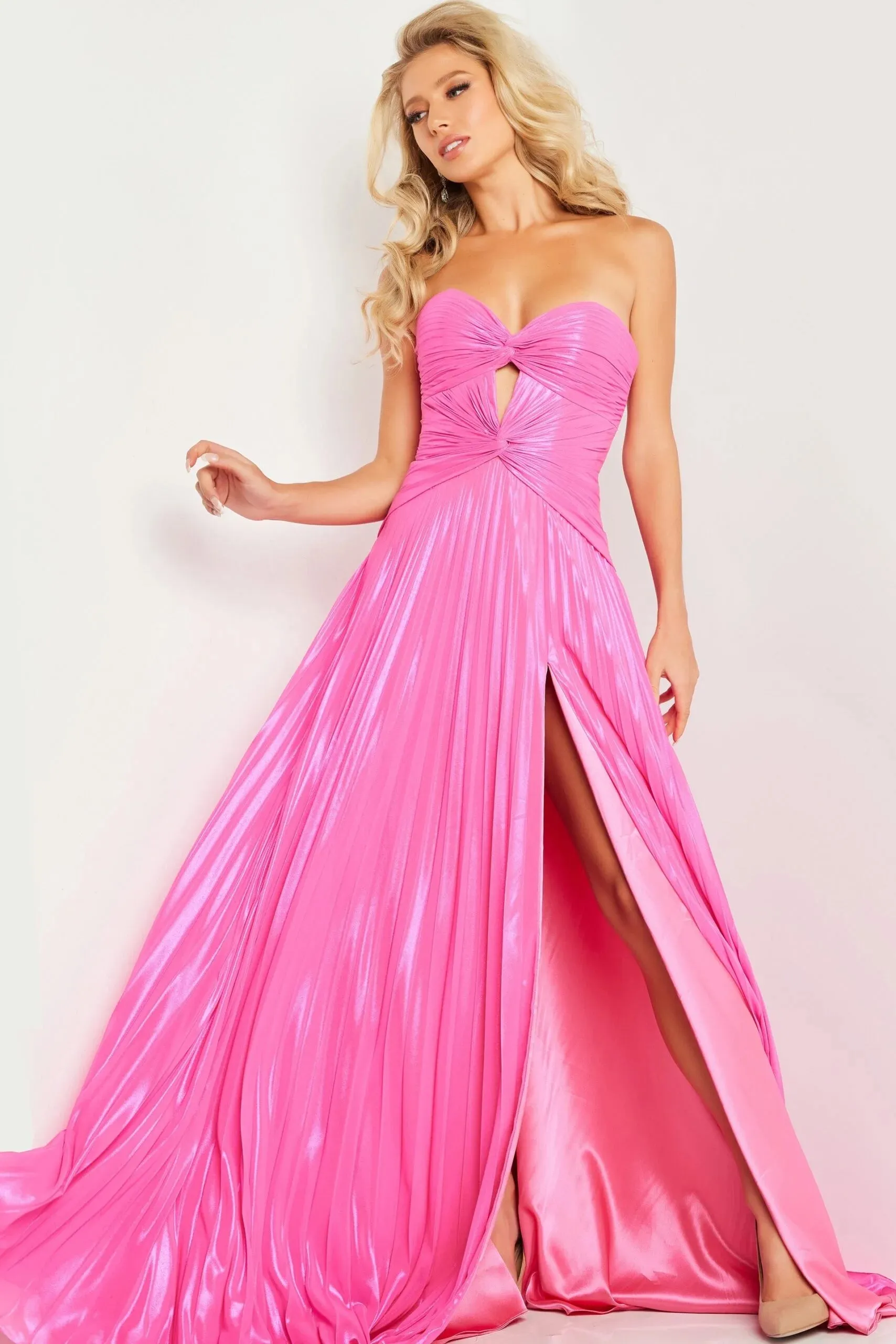 Jovani 36461 Metallic Pleated Prom Dress sold by The Gown Galleria product image thumbnail 3