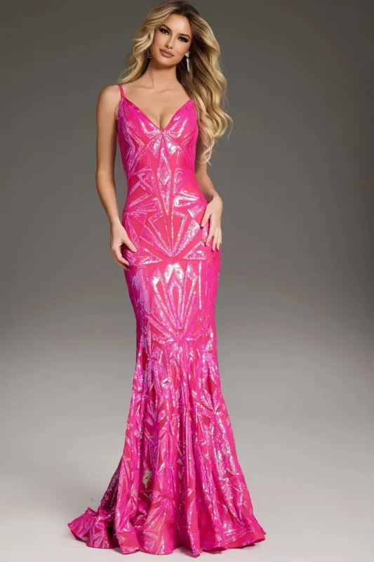 Jovani 36656 Plunging V-Back Prom Gown sold by The Gown Galleria