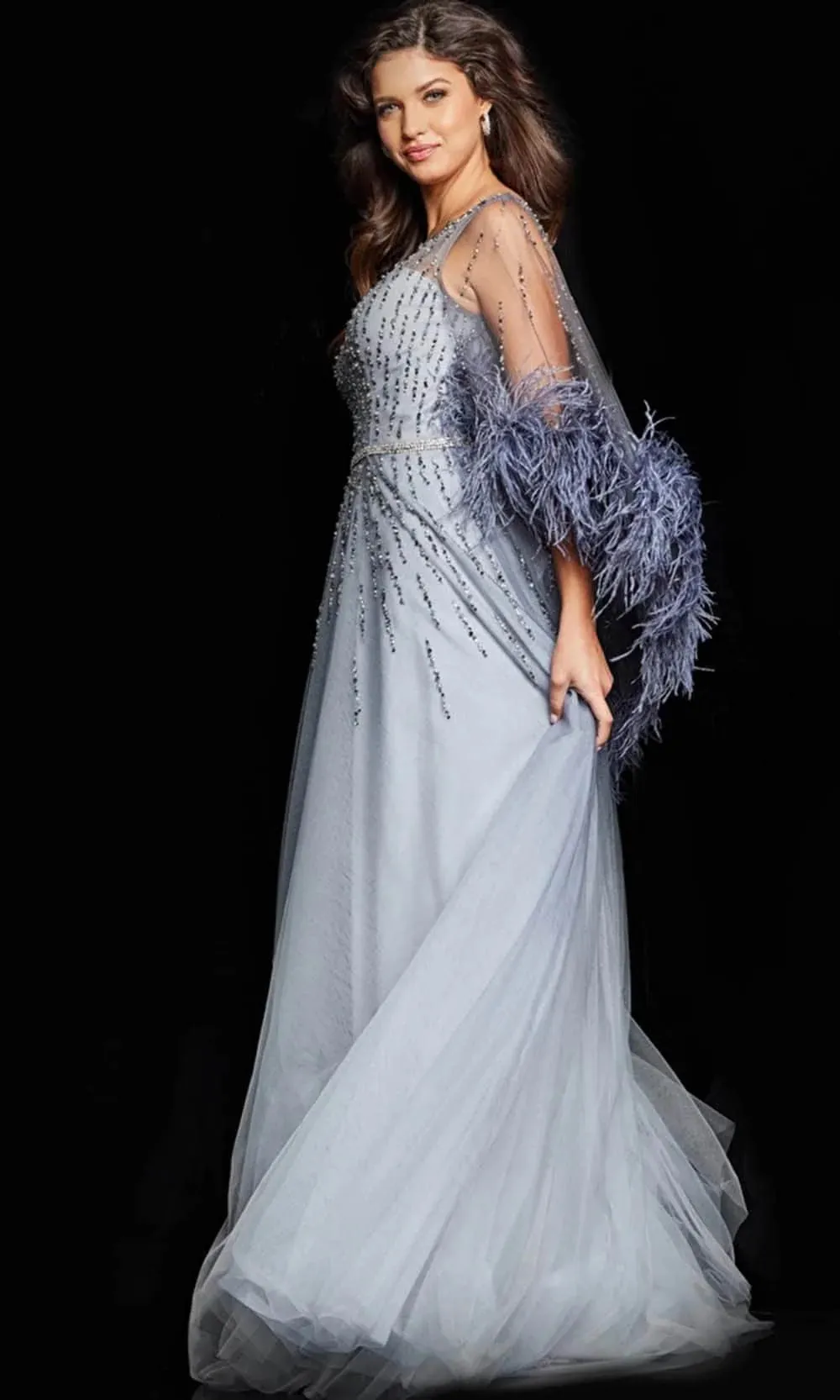 Jovani 26265 Beaded Illusion Bateau Evening Dress sold by The Gown Galleria product image thumbnail 4