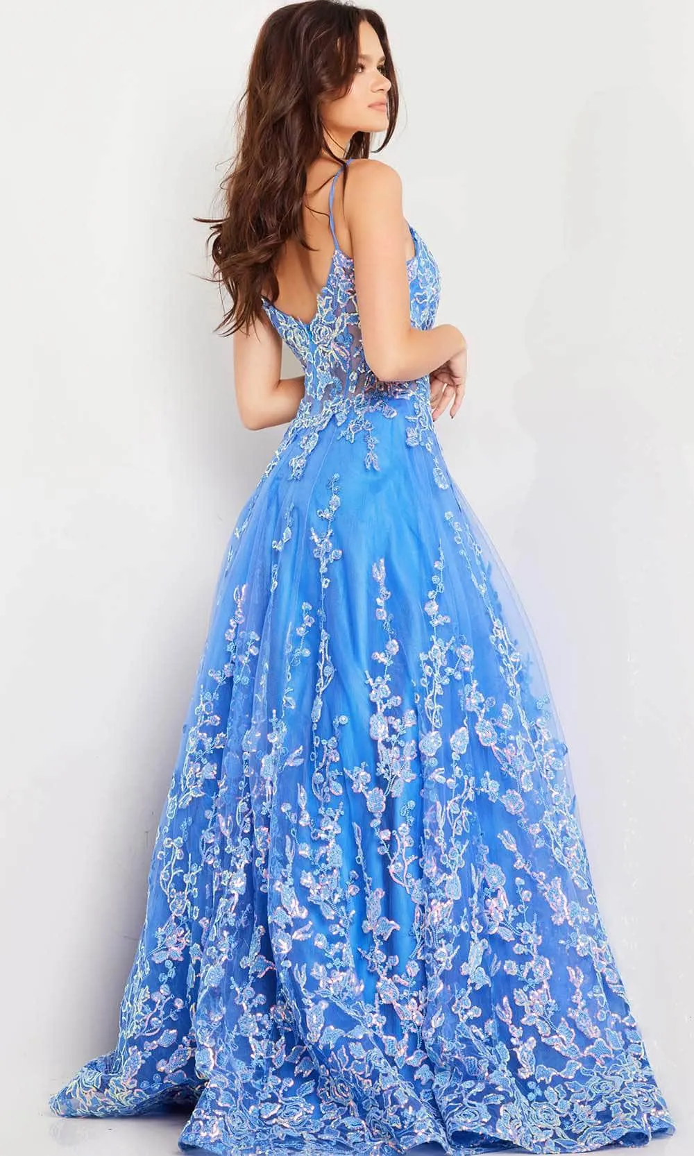 Jovani 29072 Floral Corset A-line Dress sold by The Gown Galleria product image thumbnail 2
