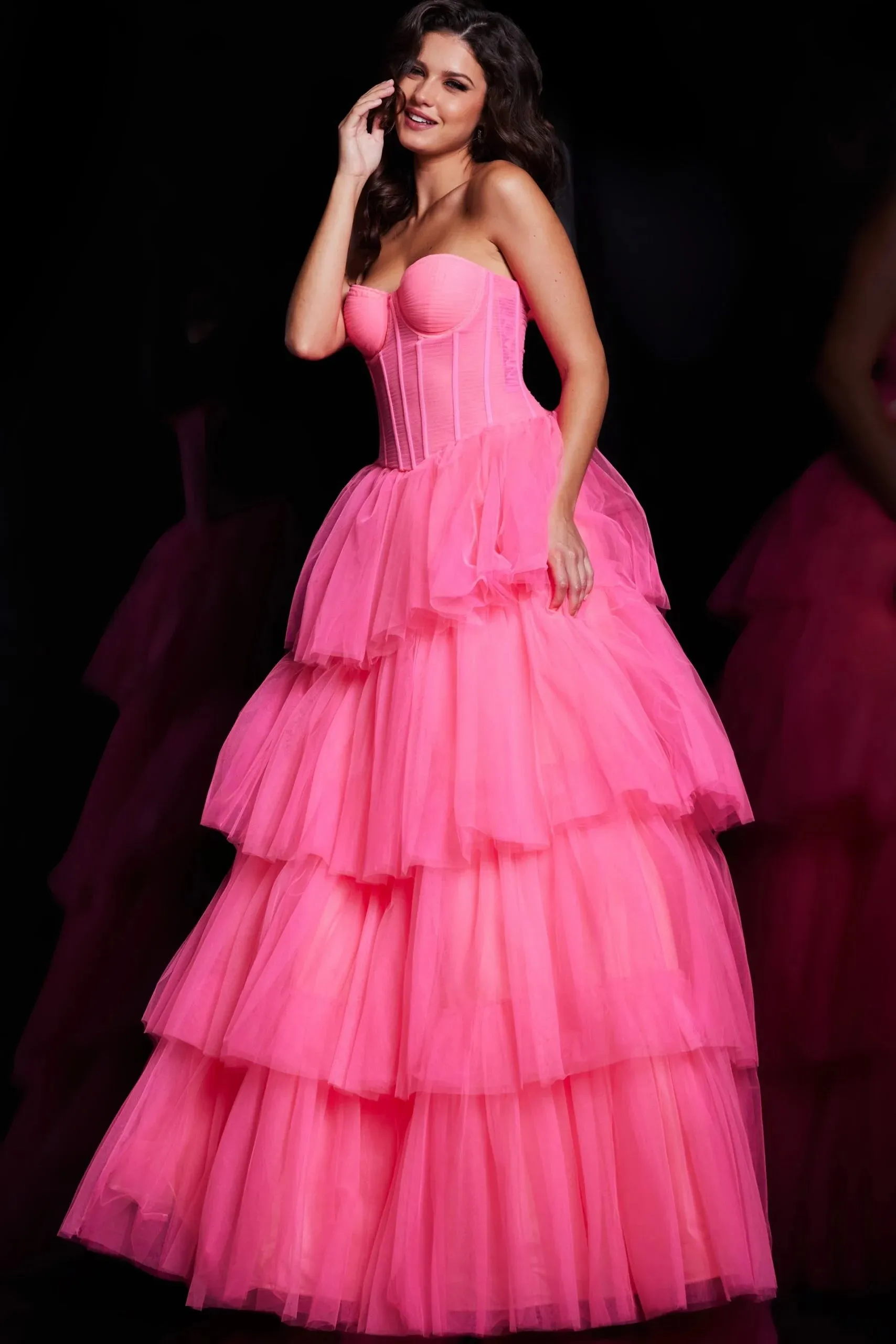 Jovani 37062 Strapless Corset Ballgown sold by The Gown Galleria product image thumbnail 4