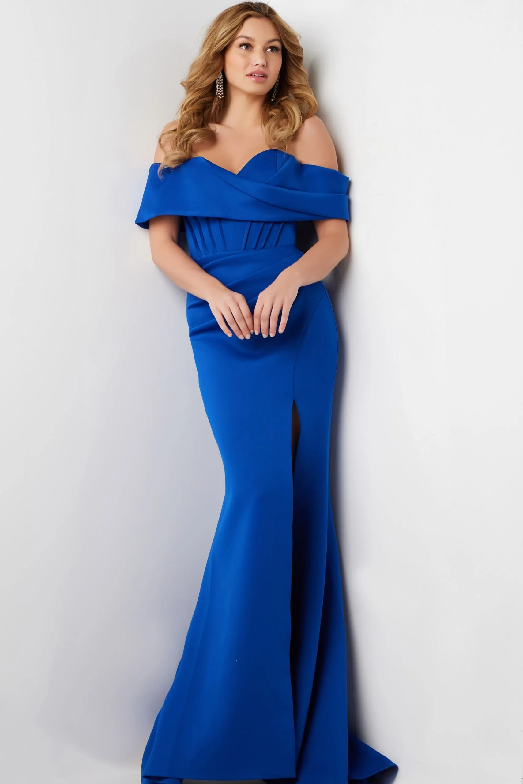 Jovani 37148 Corset Evening Dress with Slit sold by The Gown Galleria