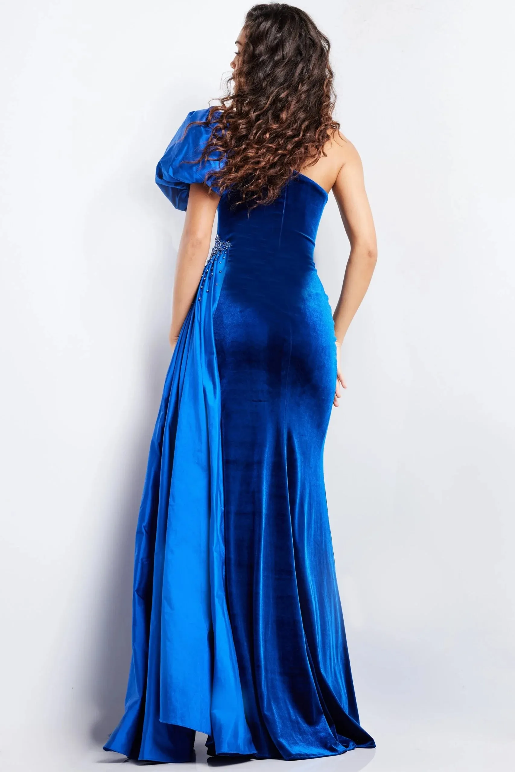 Jovani 36878 Asymmetric Sheath Prom Gown sold by The Gown Galleria product image thumbnail 2