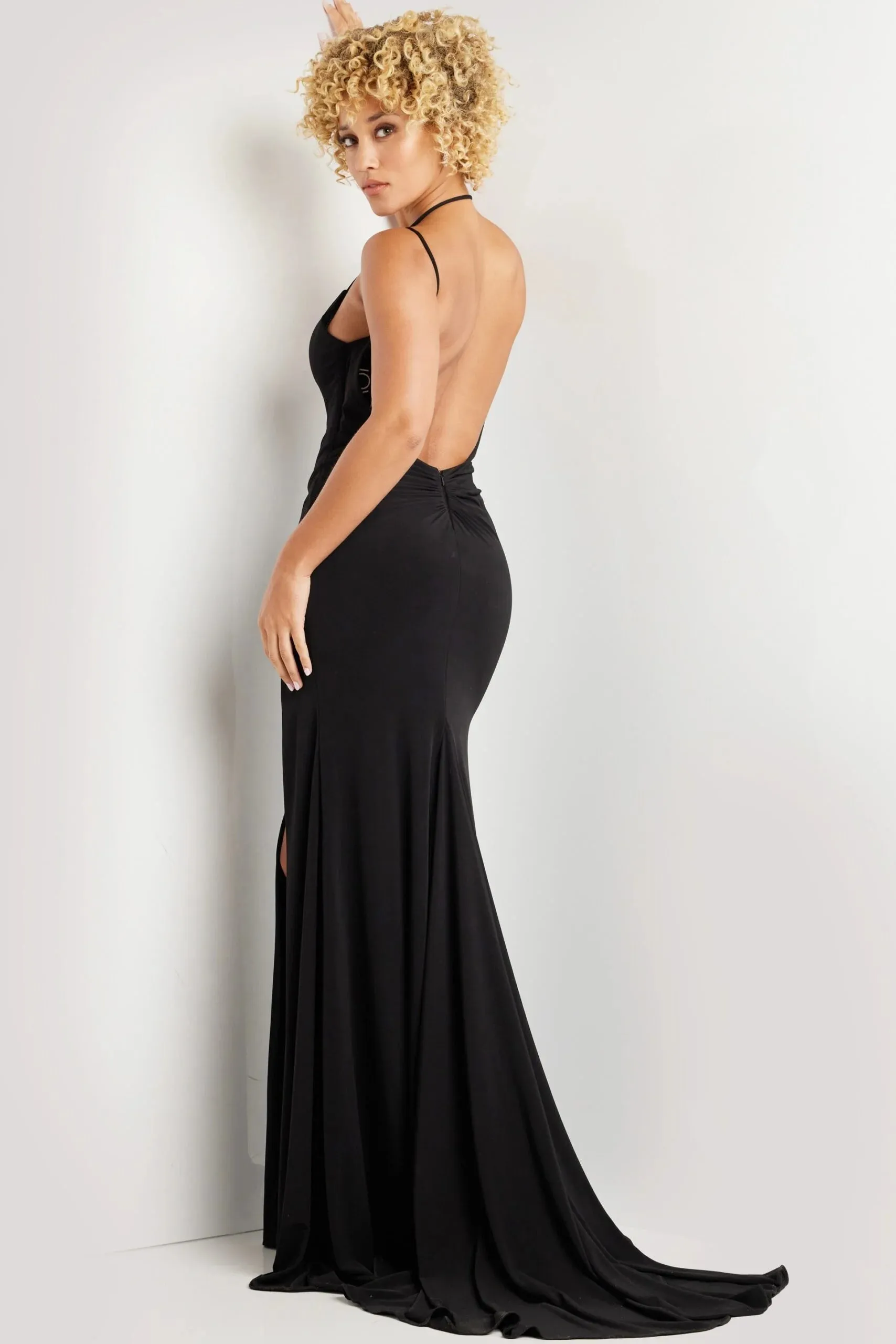 Jovani 37086 Strappy Detail Prom Dress with Slit sold by The Gown Galleria product image thumbnail 2