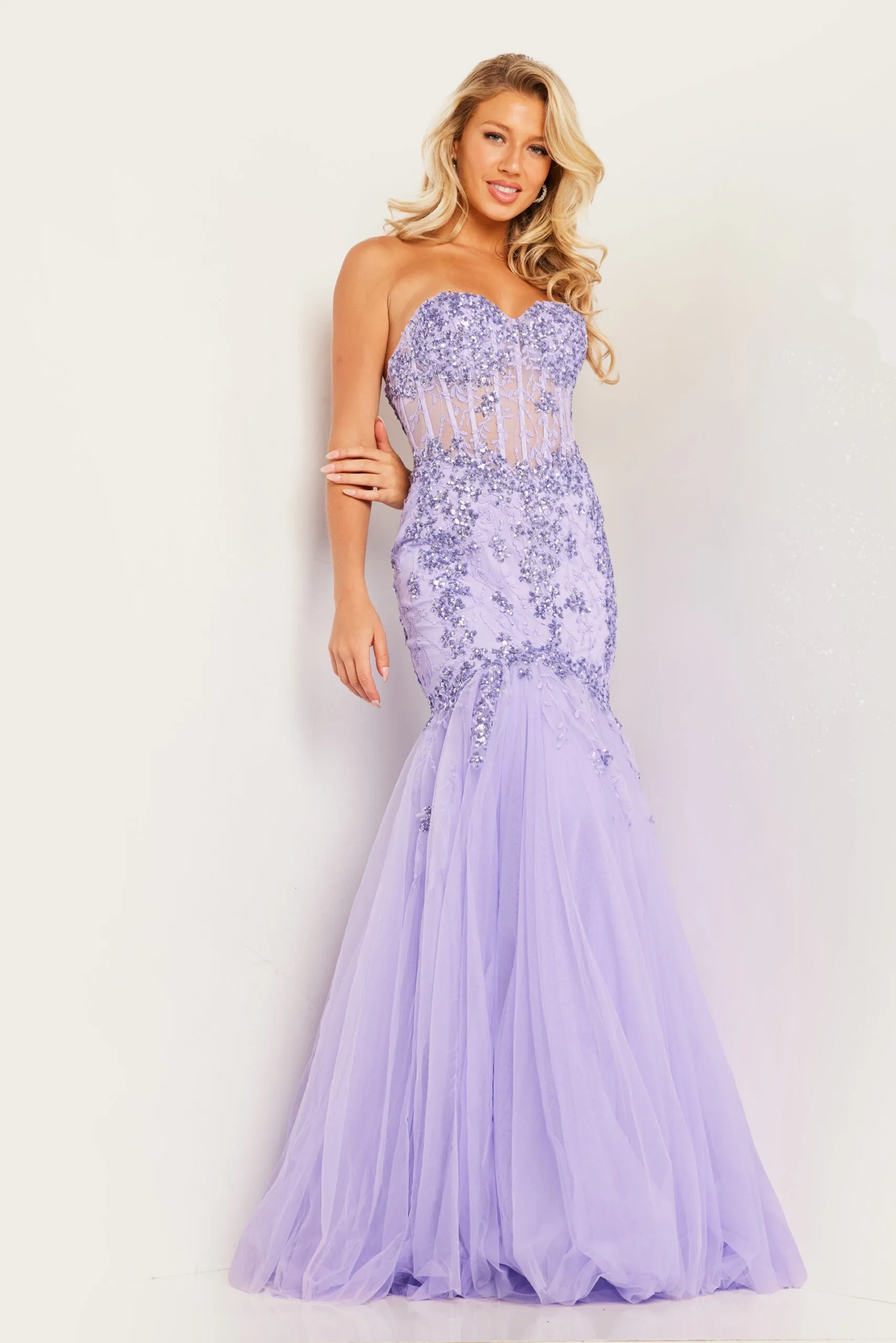 Jovani 37249 Embellished Mermaid Prom Dress sold by The Gown Galleria product image thumbnail 4