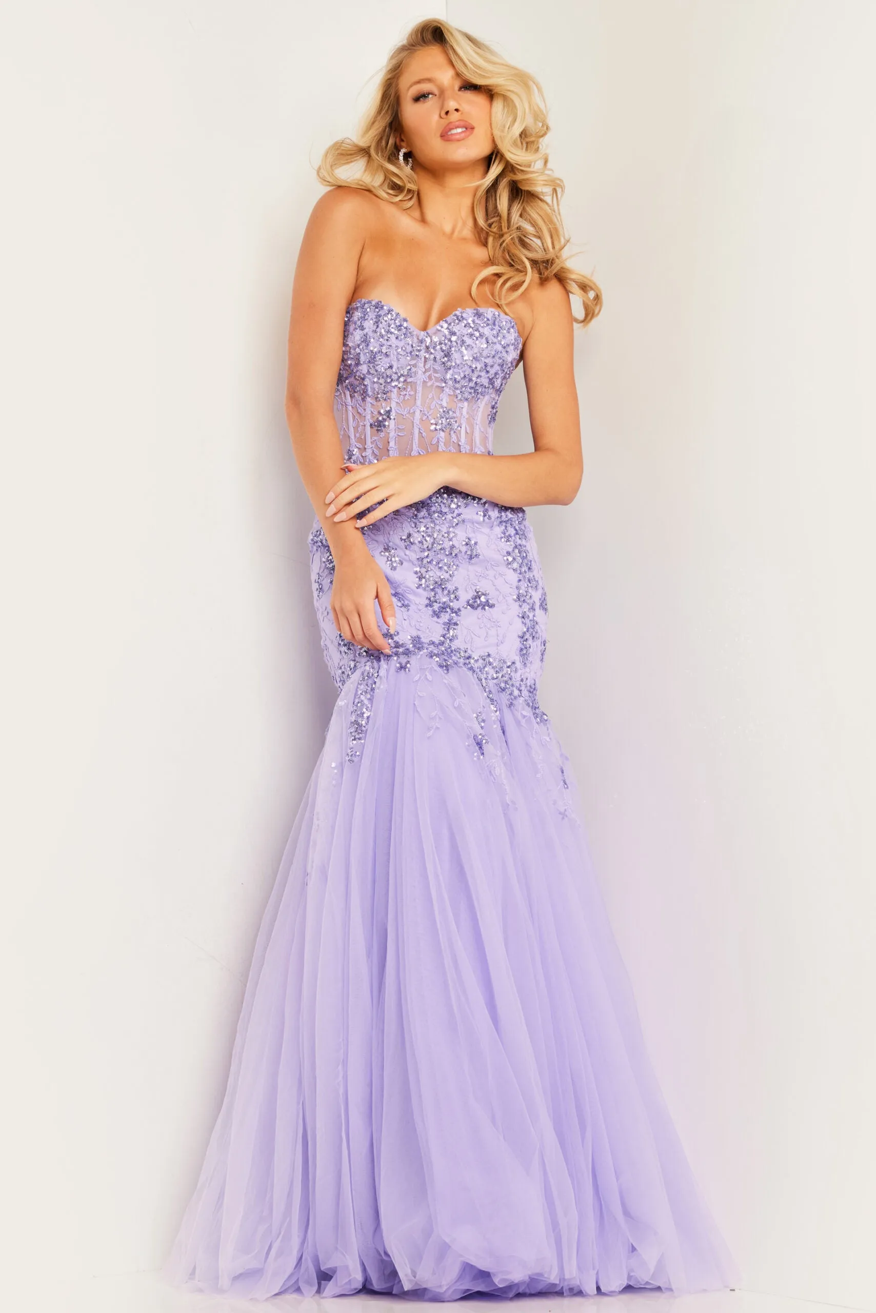 Jovani 37249 Embellished Mermaid Prom Dress sold by The Gown Galleria product image thumbnail 3