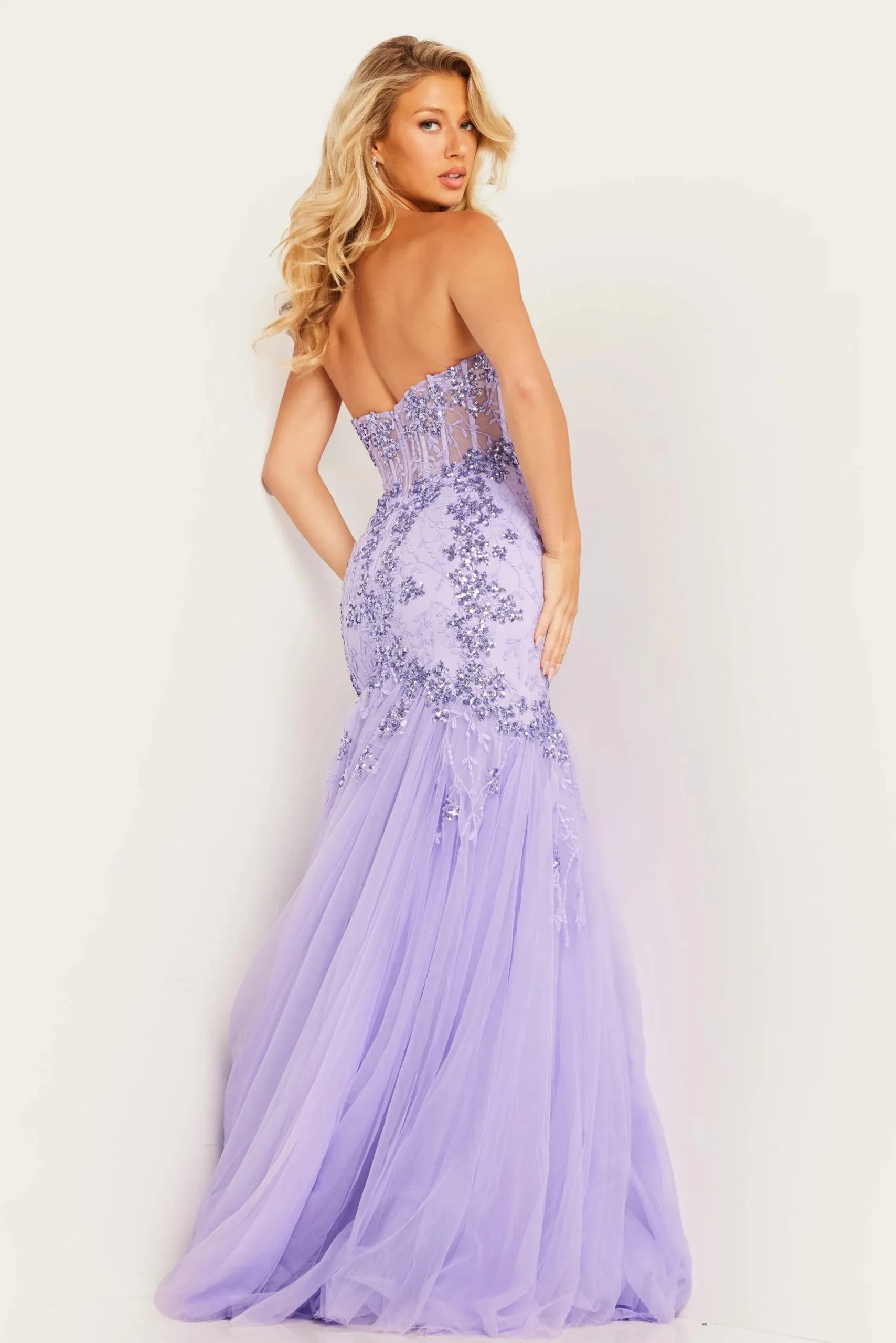Jovani 37249 Embellished Mermaid Prom Dress sold by The Gown Galleria product image thumbnail 2