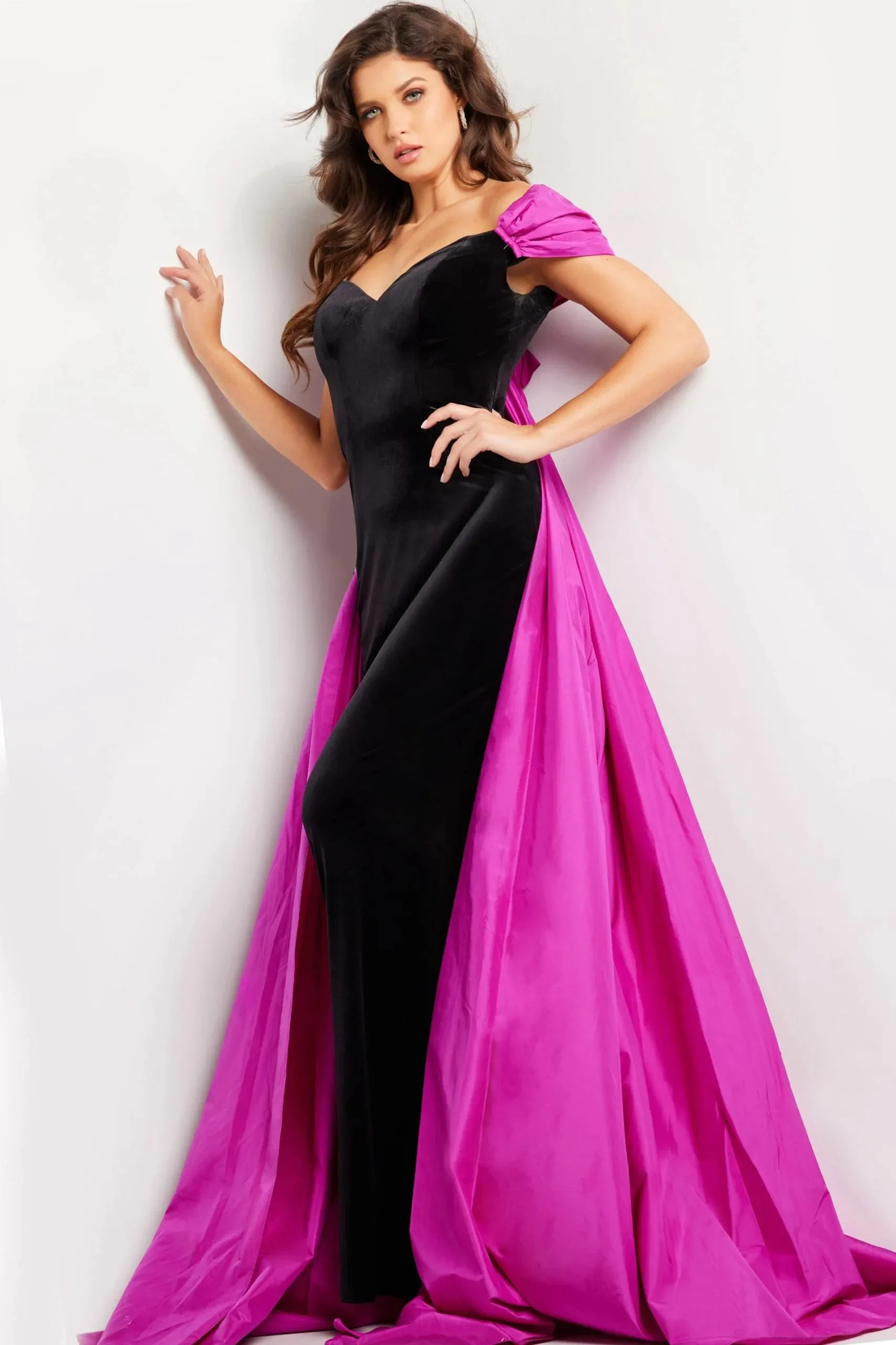Jovani 37375 Long Cape Evening Gown sold by The Gown Galleria product image thumbnail 4