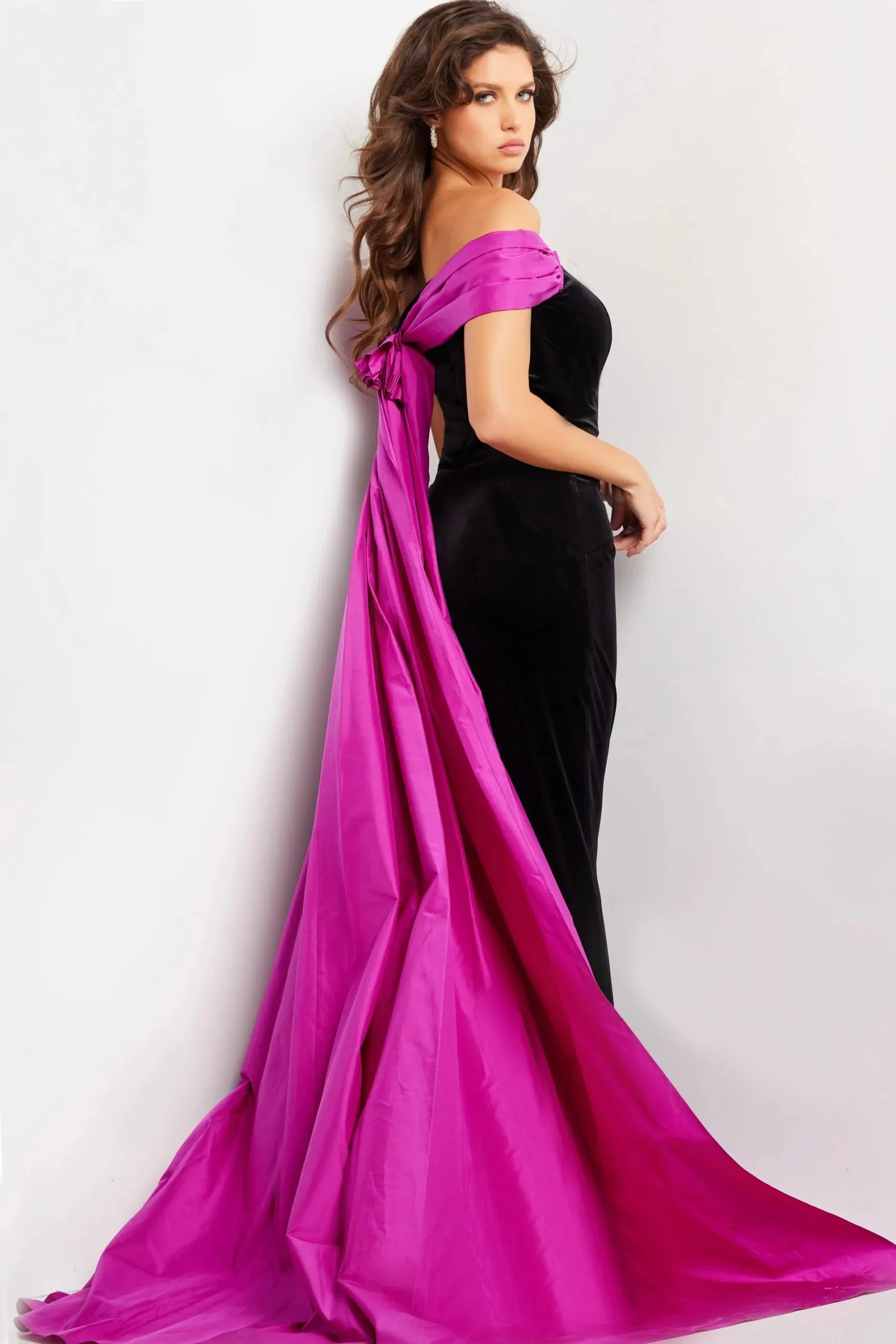 Jovani 37375 Long Cape Evening Gown sold by The Gown Galleria product image thumbnail 2