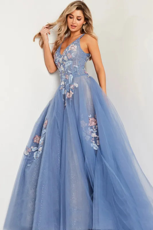 Jovani 37468 Floral Embroidered Ballgown sold by The Gown Galleria