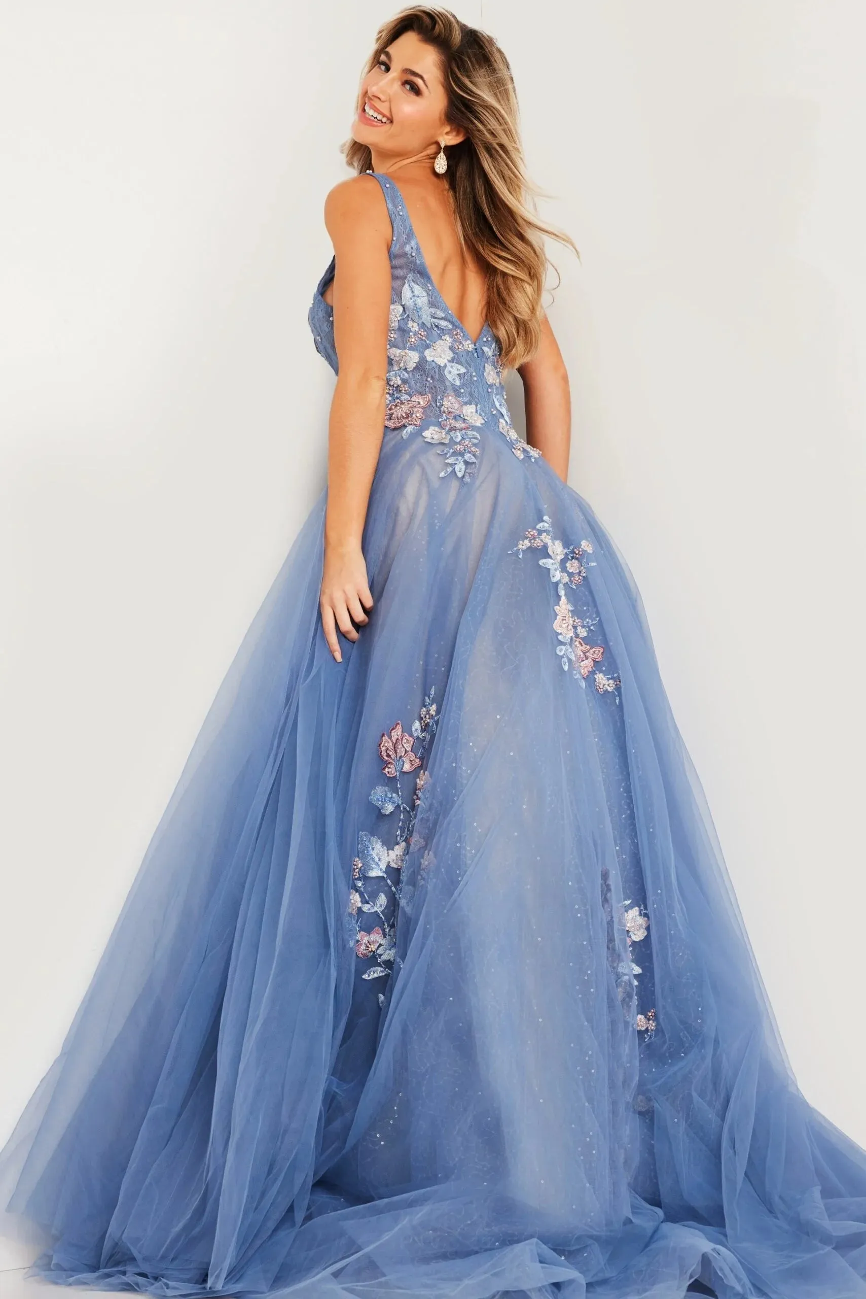 Jovani 37468 Floral Embroidered Ballgown sold by The Gown Galleria product image thumbnail 2