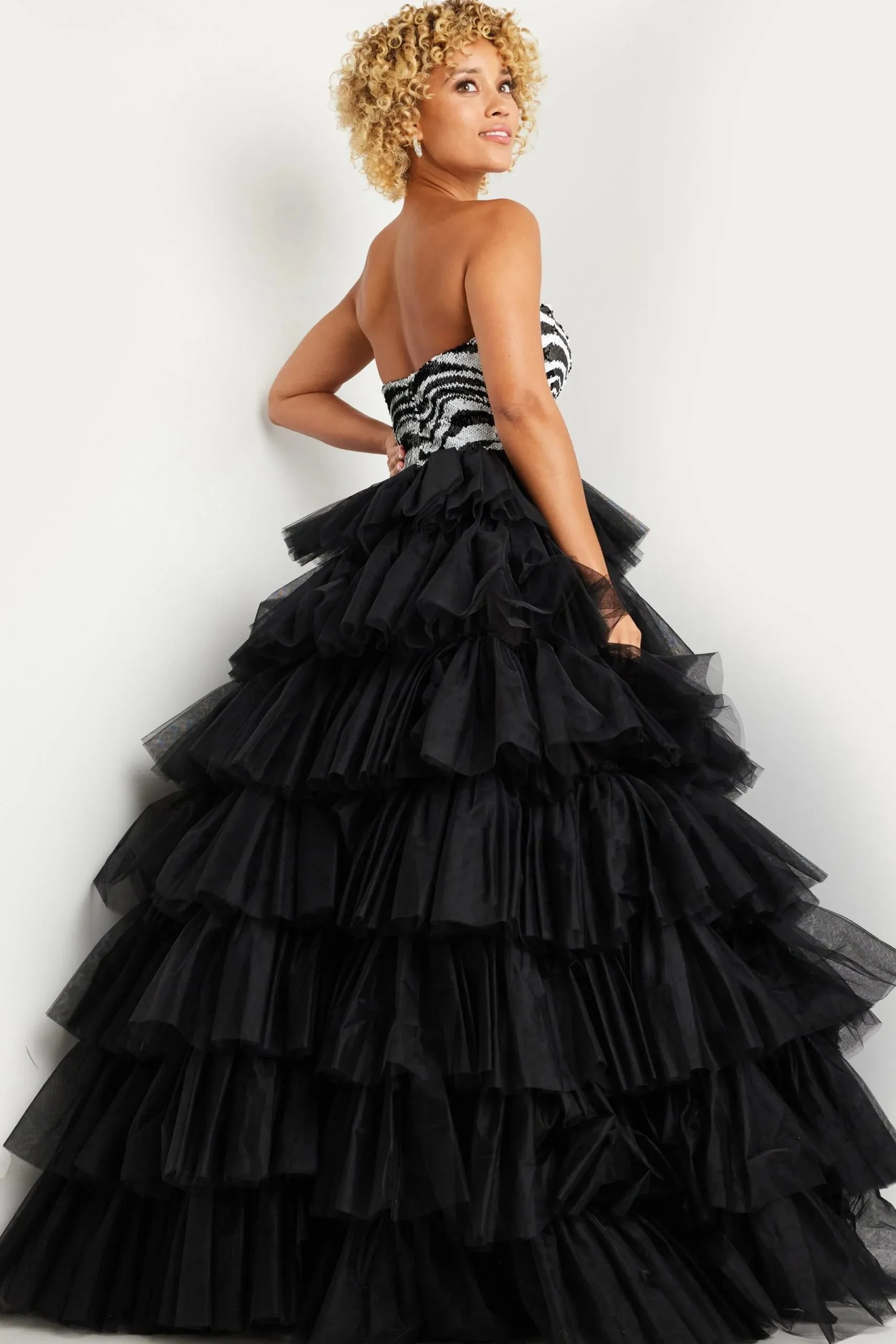 Jovani 38360 Strapless Sequin Ballgown sold by The Gown Galleria product image thumbnail 2