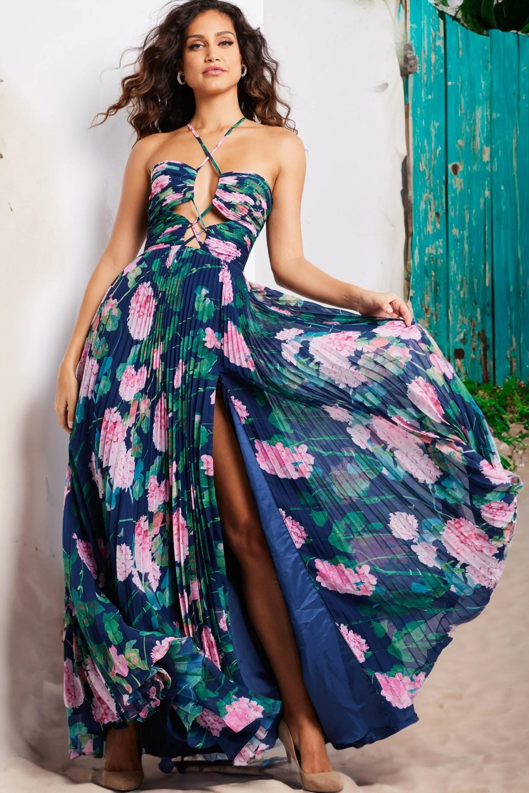 Jovani 38638 Floral Printed A-line Dress sold by The Gown Galleria product image thumbnail 3
