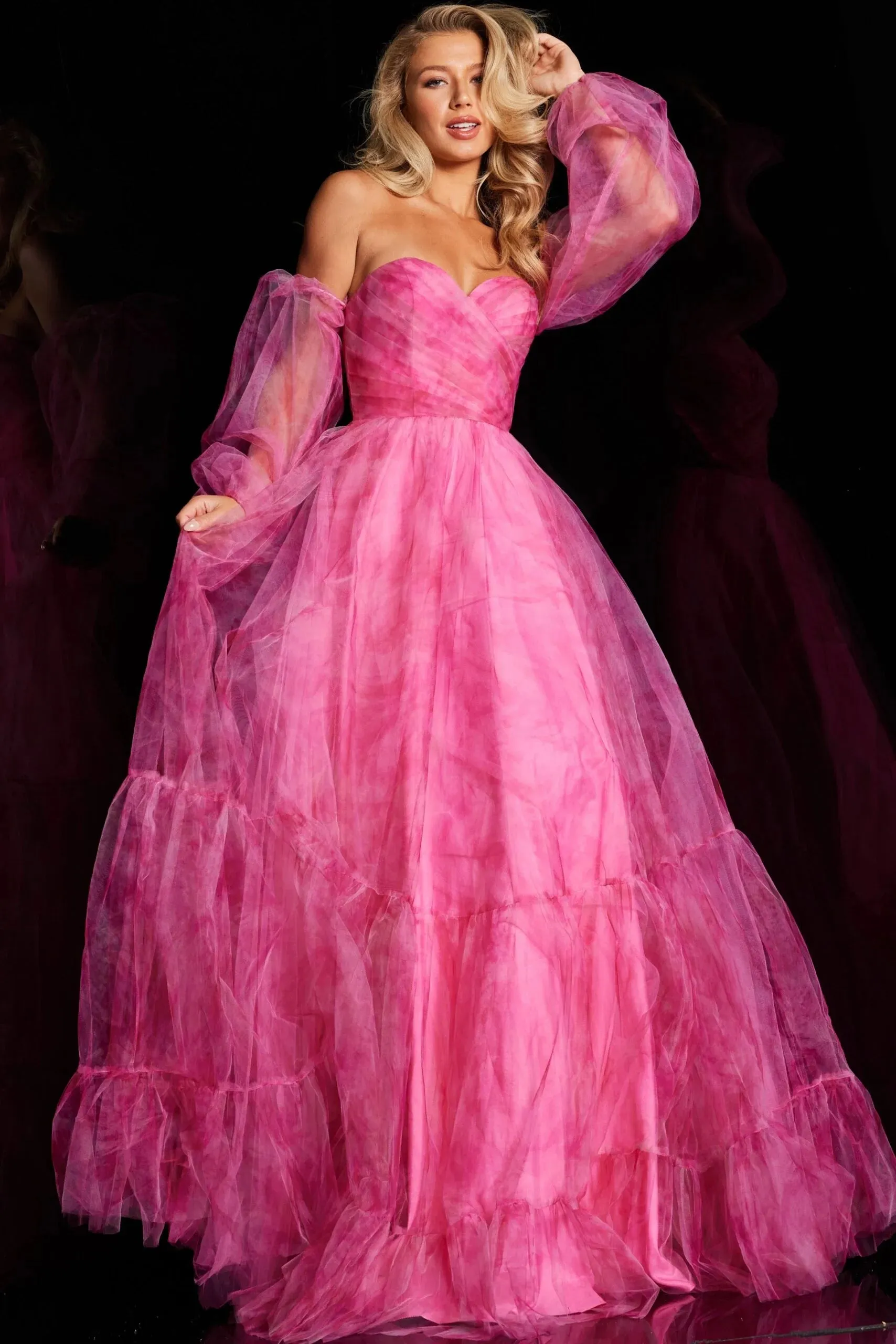 Jovani 38605 Pleated Bodice A-Line Dress sold by The Gown Galleria product image thumbnail 3