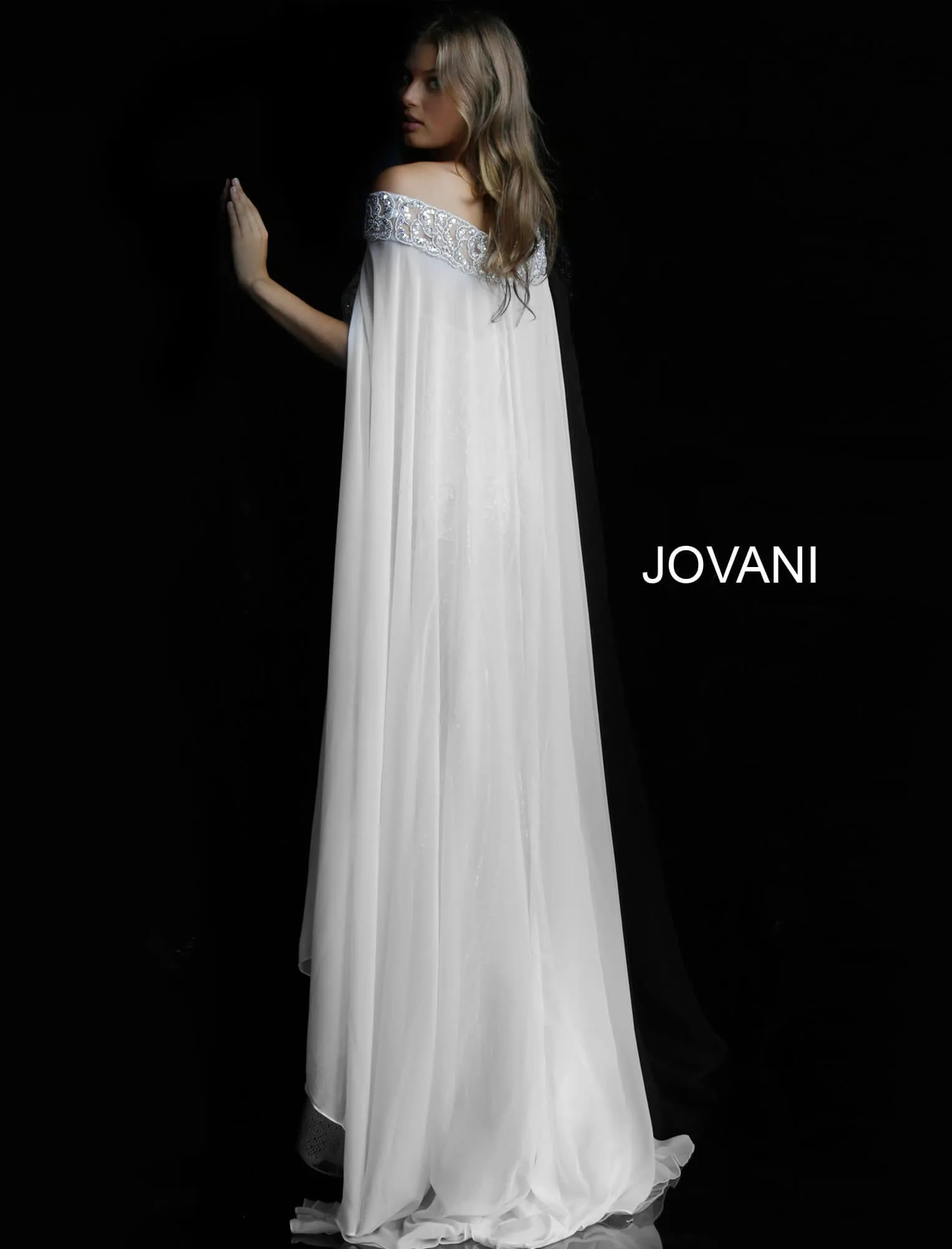 Jovani 45566 Off Shoulder Sheath Dress sold by The Gown Galleria product image thumbnail 2