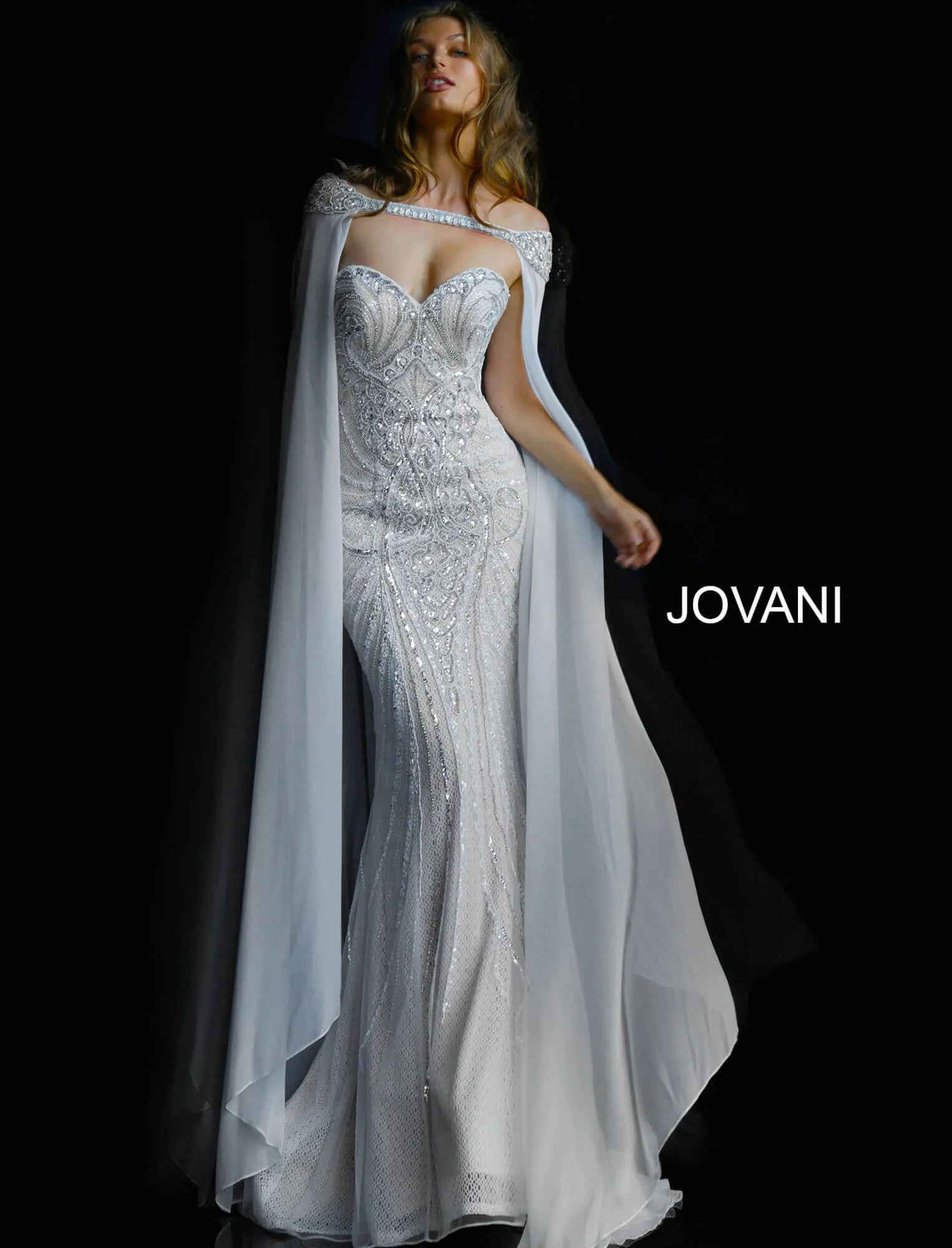 Jovani 45566 Off Shoulder Sheath Dress sold by The Gown Galleria