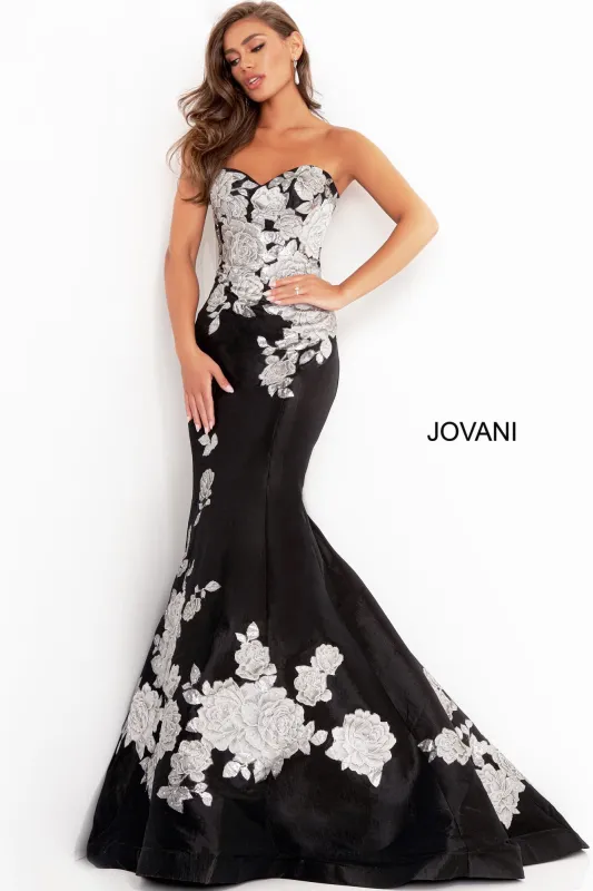 Jovani 3917 Floral Sweetheart Mermaid Dress sold by The Gown Galleria