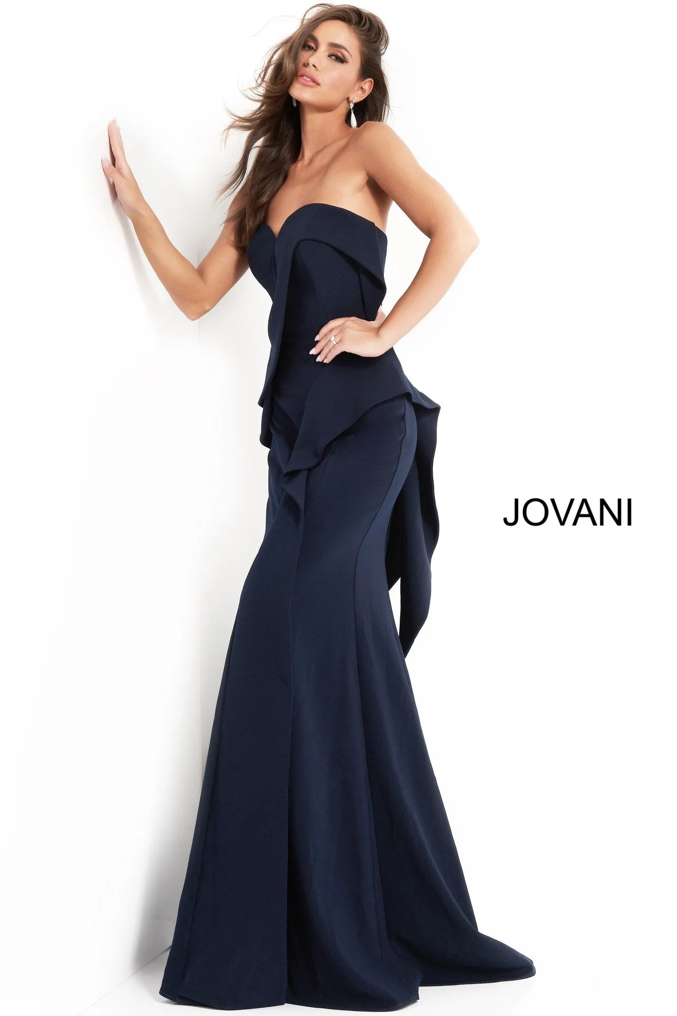 Jovani 4466 Strapless Sweetheart Neckline Mermaid Evening Dress sold by The Gown Galleria product image thumbnail 3