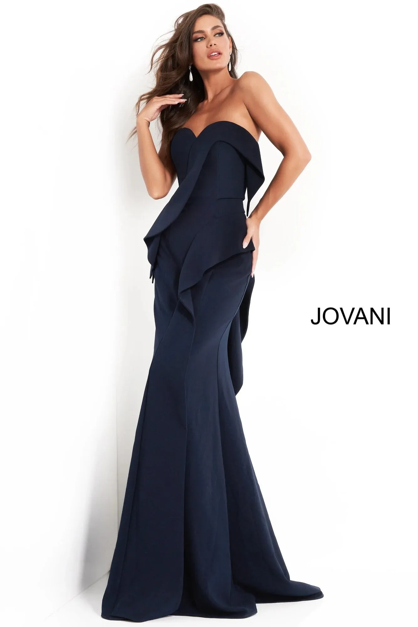 Jovani 4466 Strapless Sweetheart Neckline Mermaid Evening Dress sold by The Gown Galleria