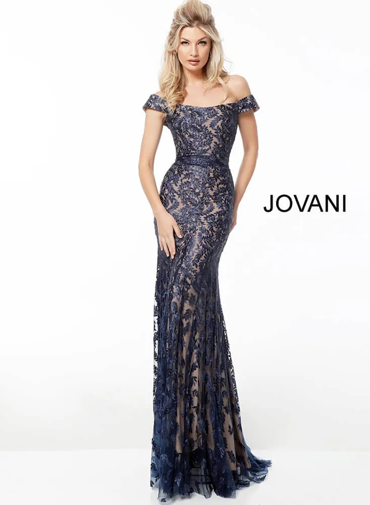 Jovani 49634 Embroidered Off Shoulder Fitted Dress sold by The Gown Galleria product image thumbnail 5