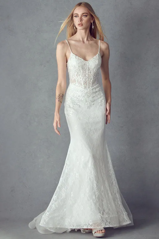 Juliet JT2481UW Embellished Lace Mermaid Gown made by The Gown Galleria
