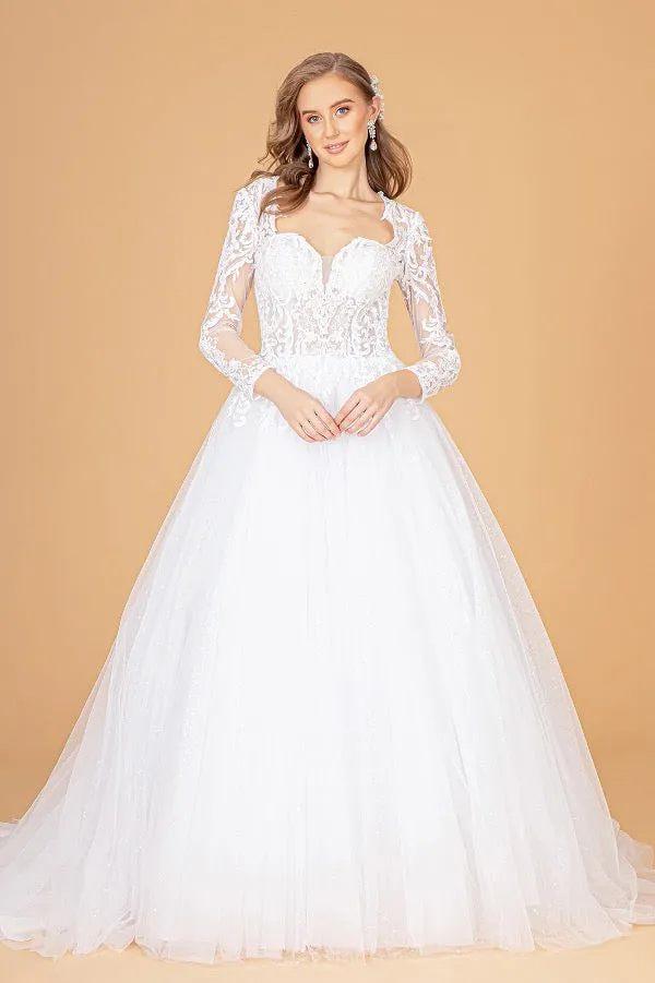 GLS BY GLORIA GL1804 Embroidered Plunging V-neck A-line Gown sold by The Gown Galleria product image thumbnail 5