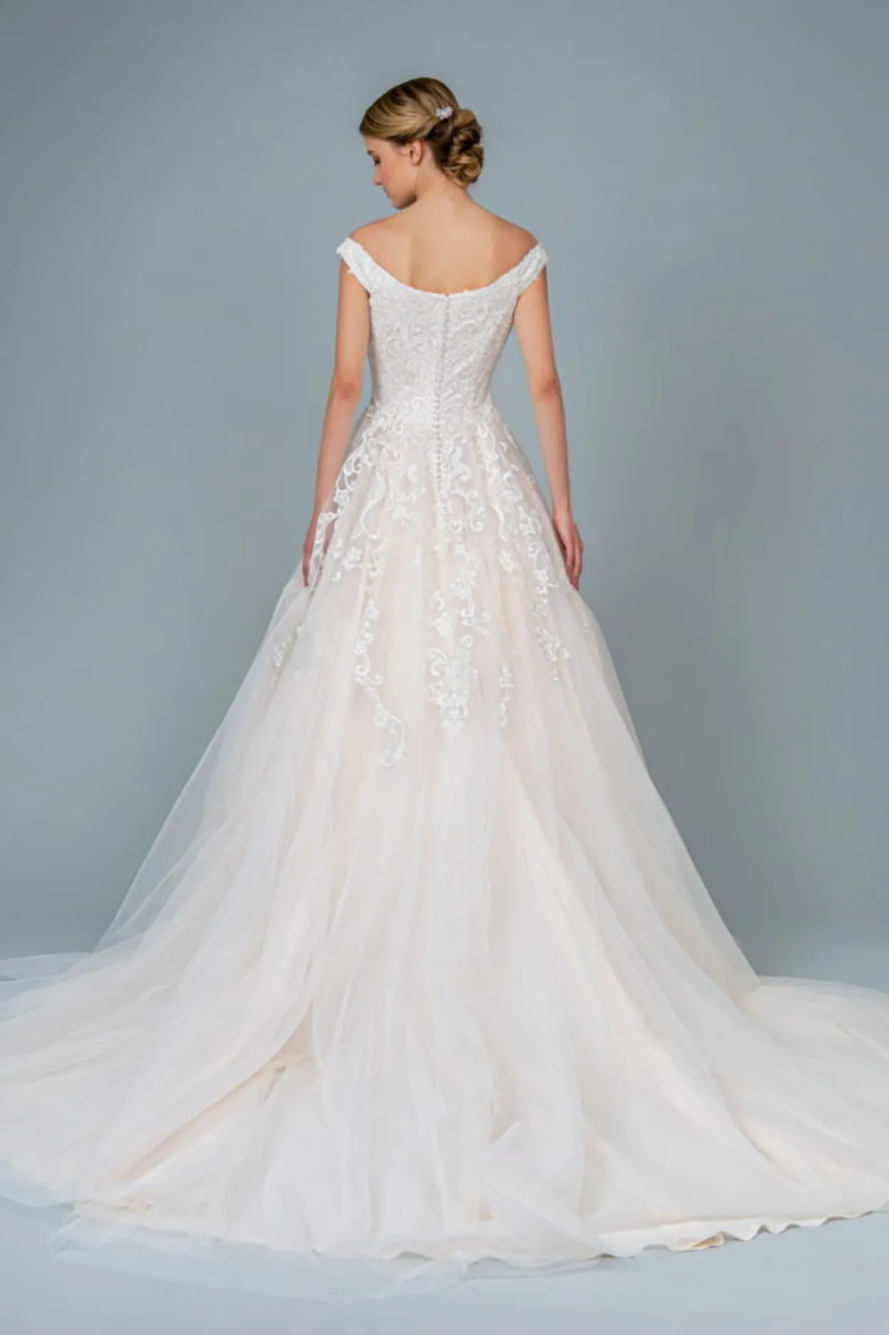 GLS BY GLORIA GL1800 Embroidered Off-Shoulder A-line Gown sold by The Gown Galleria product image thumbnail 2