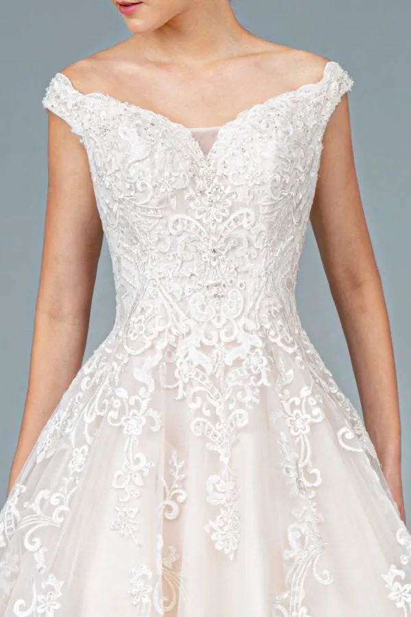 GLS BY GLORIA GL1800 Embroidered Off-Shoulder A-line Gown sold by The Gown Galleria product image thumbnail 3