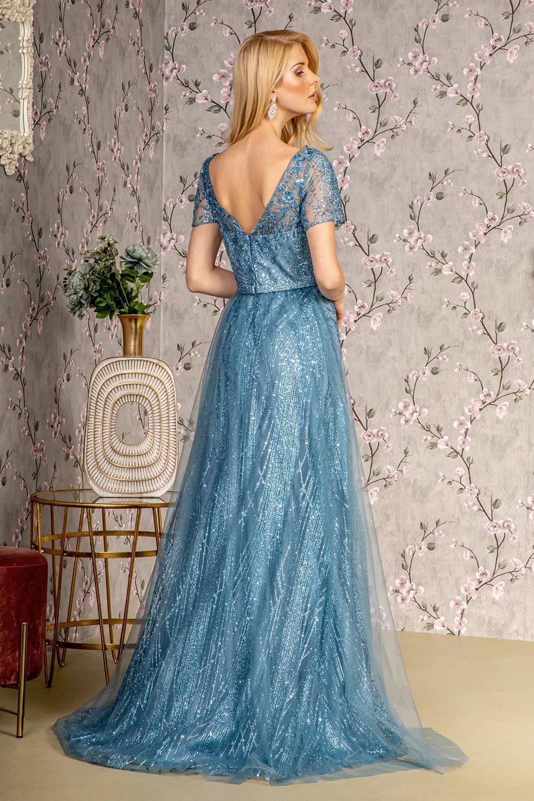 GLS BY GLORIA GL3493 Beads Illusion Evening Dress sold by The Gown Galleria product image thumbnail 2