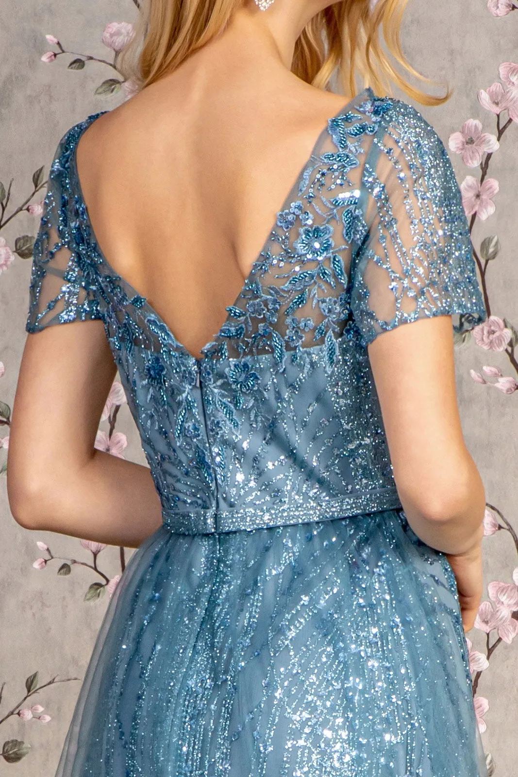 GLS BY GLORIA GL3493 Beads Illusion Evening Dress sold by The Gown Galleria product image thumbnail 4