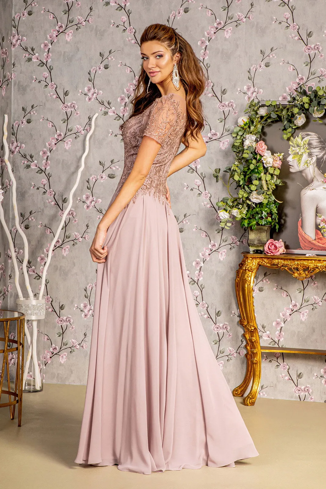 GLS BY GLORIA GL3492 Beaded A-Line Prom Gown sold by The Gown Galleria product image thumbnail 2