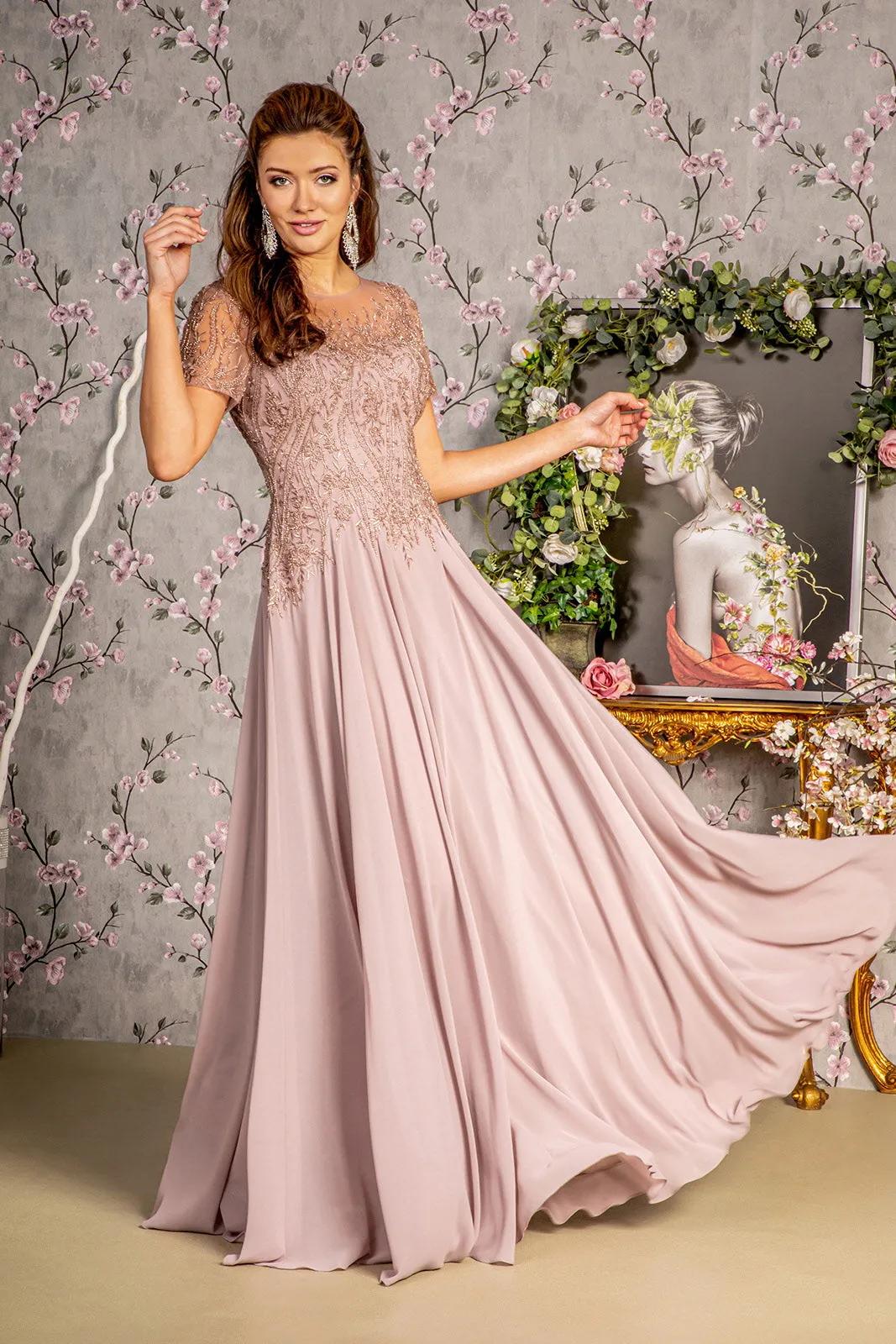 GLS BY GLORIA GL3492 Beaded A-Line Prom Gown sold by The Gown Galleria