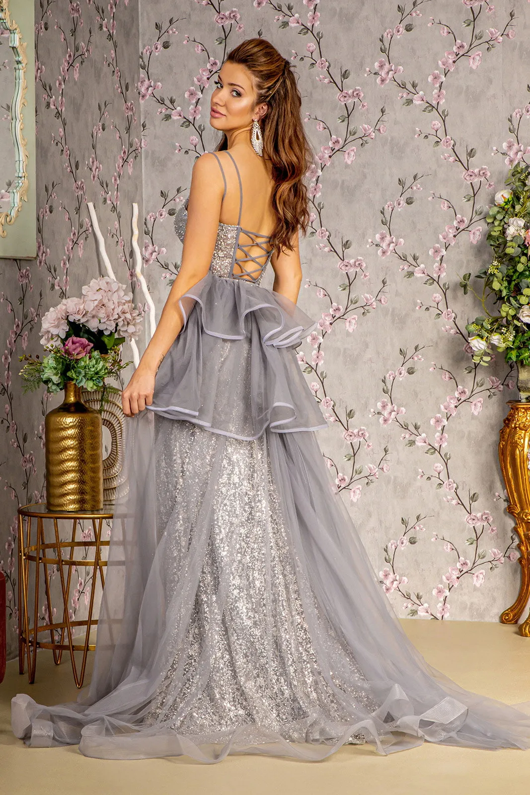 GLS BY GLORIA GL3273 Sleeveless Sparkly Sequin Embellished Gown sold by The Gown Galleria product image thumbnail 2