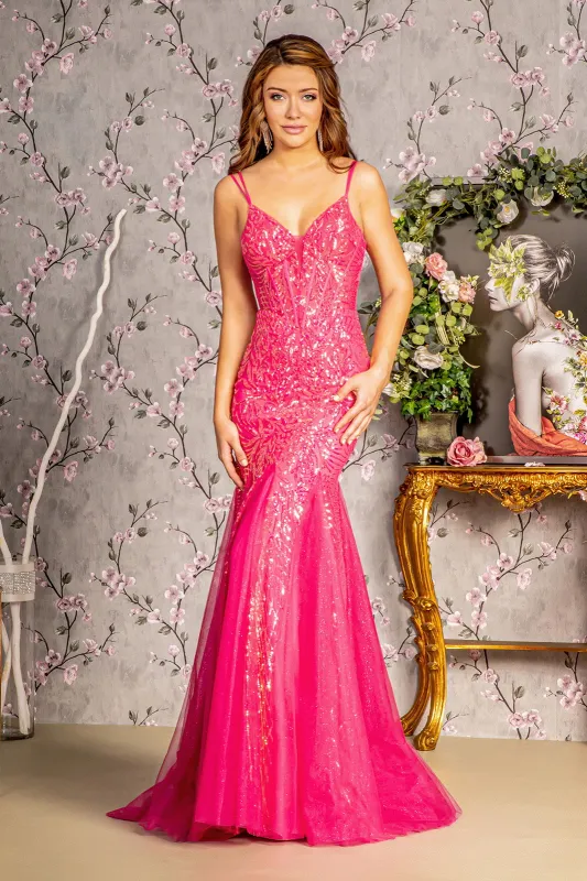 GLS BY GLORIA GL3228 Corset Bodice Sleeveless Prom Gown sold by The Gown Galleria