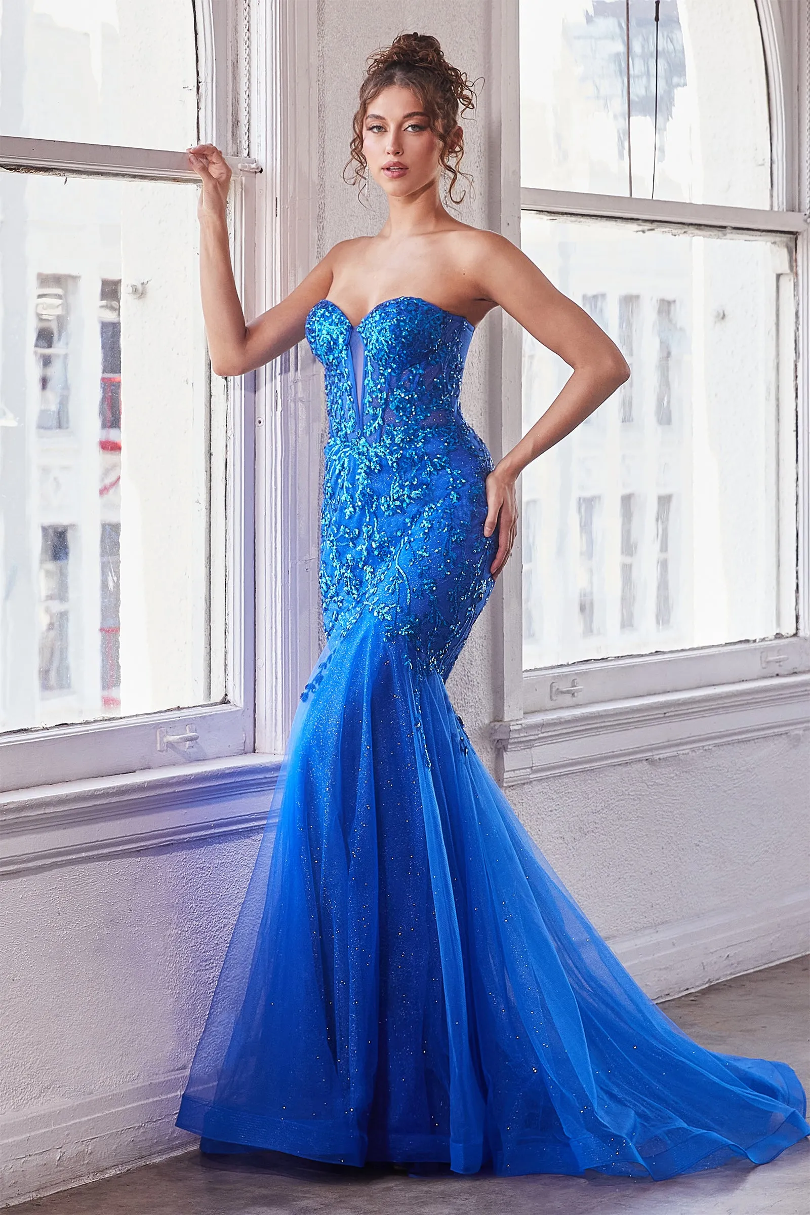 CINDERELLA DIVINE CB139 Strapless Sweetheart Mermaid Dress sold by The Gown Galleria product image thumbnail 3
