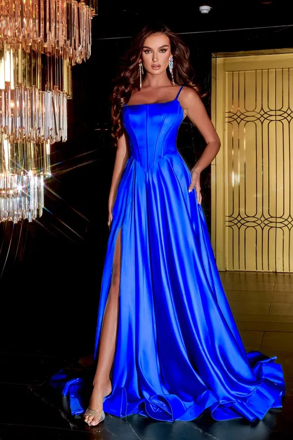 PORTIA & SCARLETT PS22548 A-Line Satin Dress sold by The Gown Galleria product image thumbnail 4