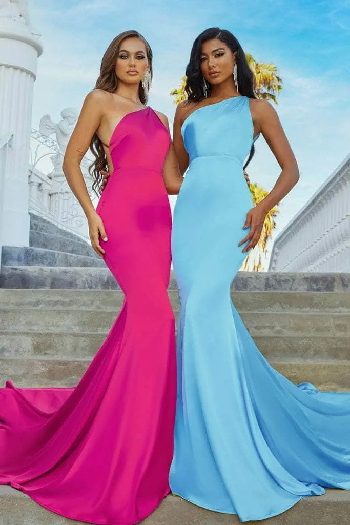 PORTIA & SCARLETT PS22358 Exquisite Sleeveless Asymmetric Neck Gown sold by The Gown Galleria