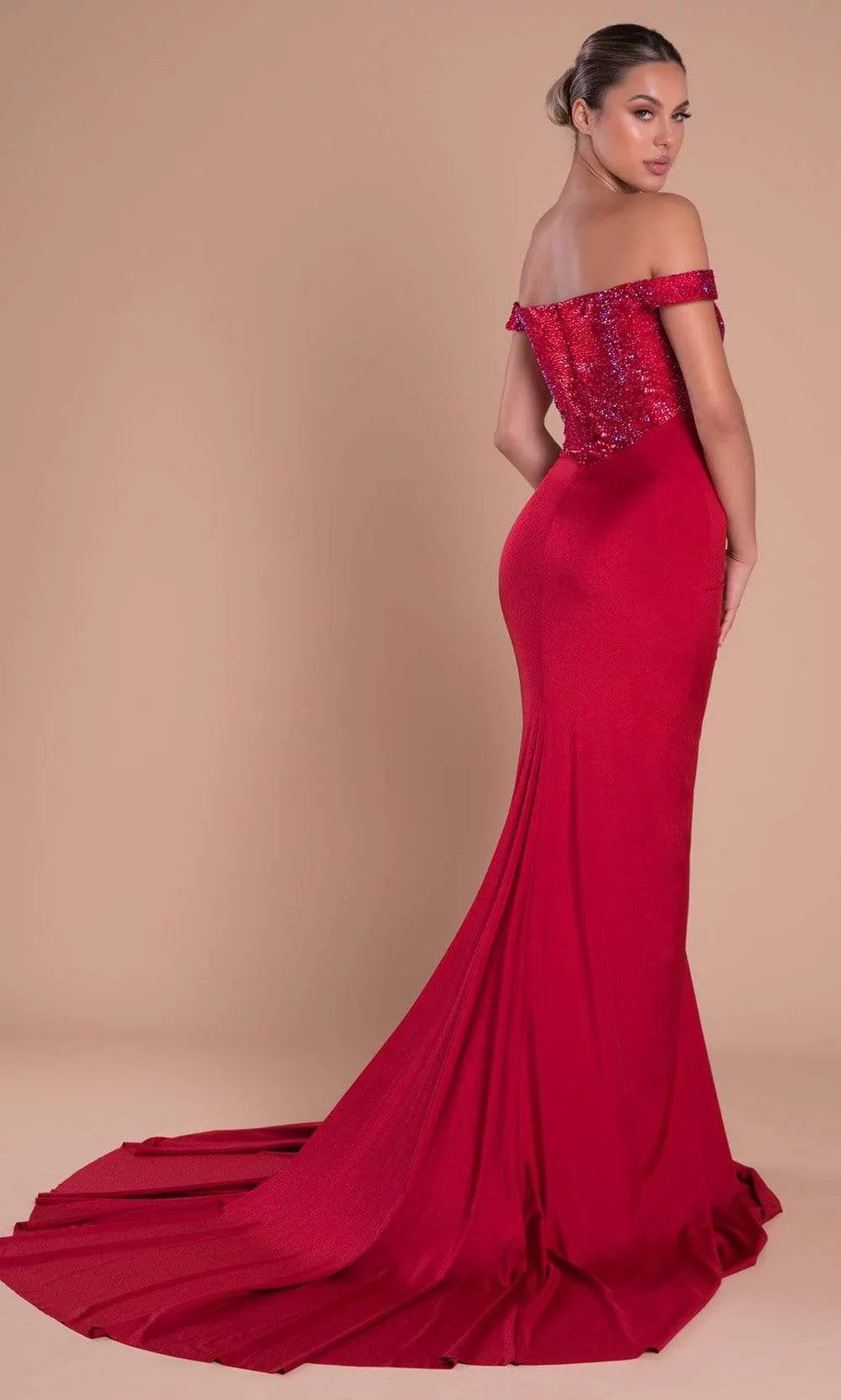 PORTIA & SCARLETT PS21232 Stunning Off-Shoulder Gown with Trumpet Silhouette sold by The Gown Galleria product image thumbnail 5