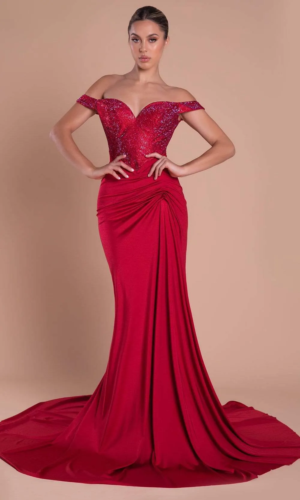 PORTIA & SCARLETT PS21232 Stunning Off-Shoulder Gown with Trumpet Silhouette sold by The Gown Galleria product image thumbnail 3