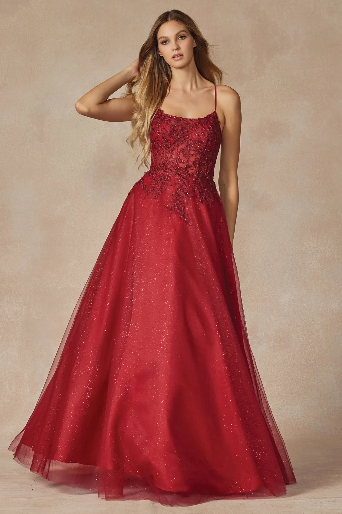 JULIET 295 Leaf Lace Gown with Corset Bodice Gown sold by The Gown Galleria product image thumbnail 5