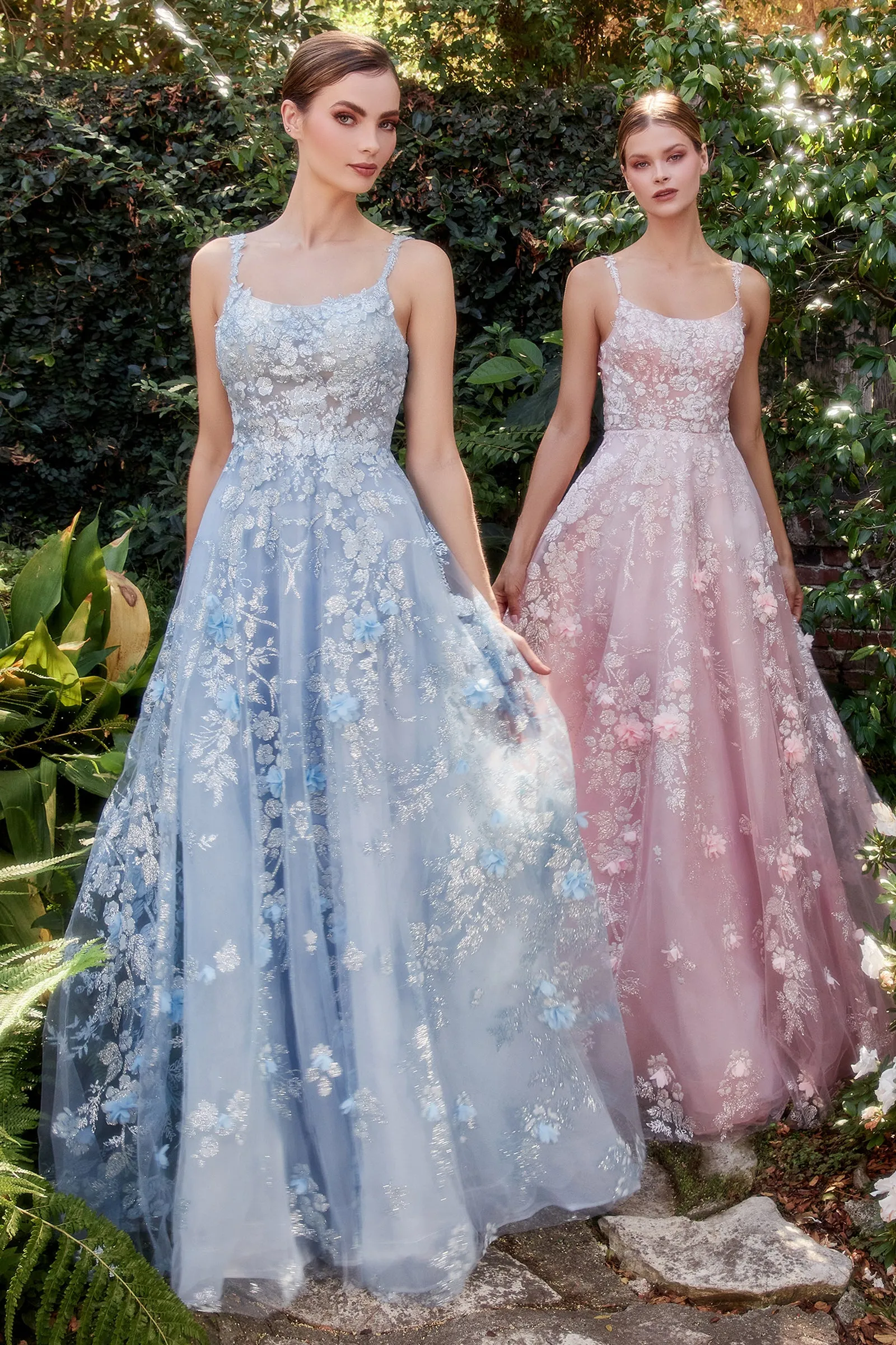 ANDREA & LEO A1124 Floral Scoop Tulle Ball Gown Dress sold by The Gown Galleria product image thumbnail 3