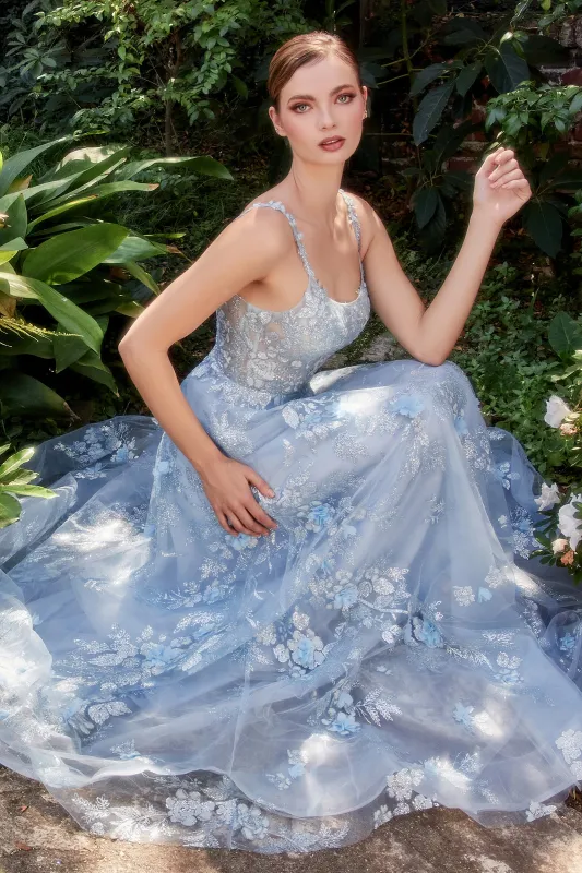 ANDREA & LEO A1124 Floral Scoop Tulle Ball Gown Dress sold by The Gown Galleria