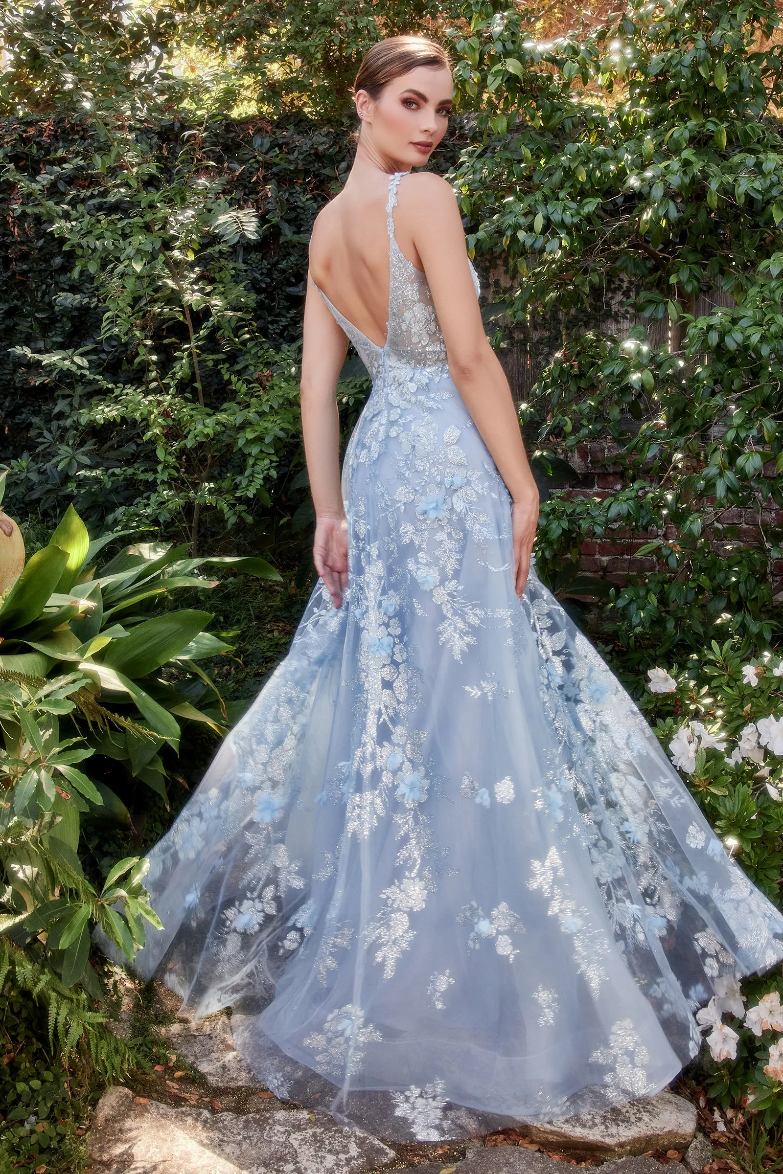 ANDREA & LEO A1124 Floral Scoop Tulle Ball Gown Dress sold by The Gown Galleria product image thumbnail 2