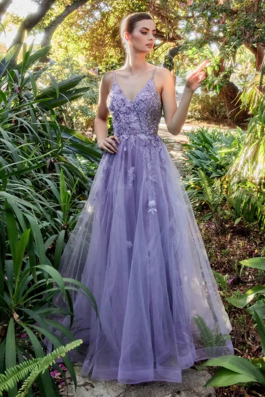 ANDREA & LEO A1191 Floral Embroidered Bodice Tulle A Line Dress sold by The Gown Galleria