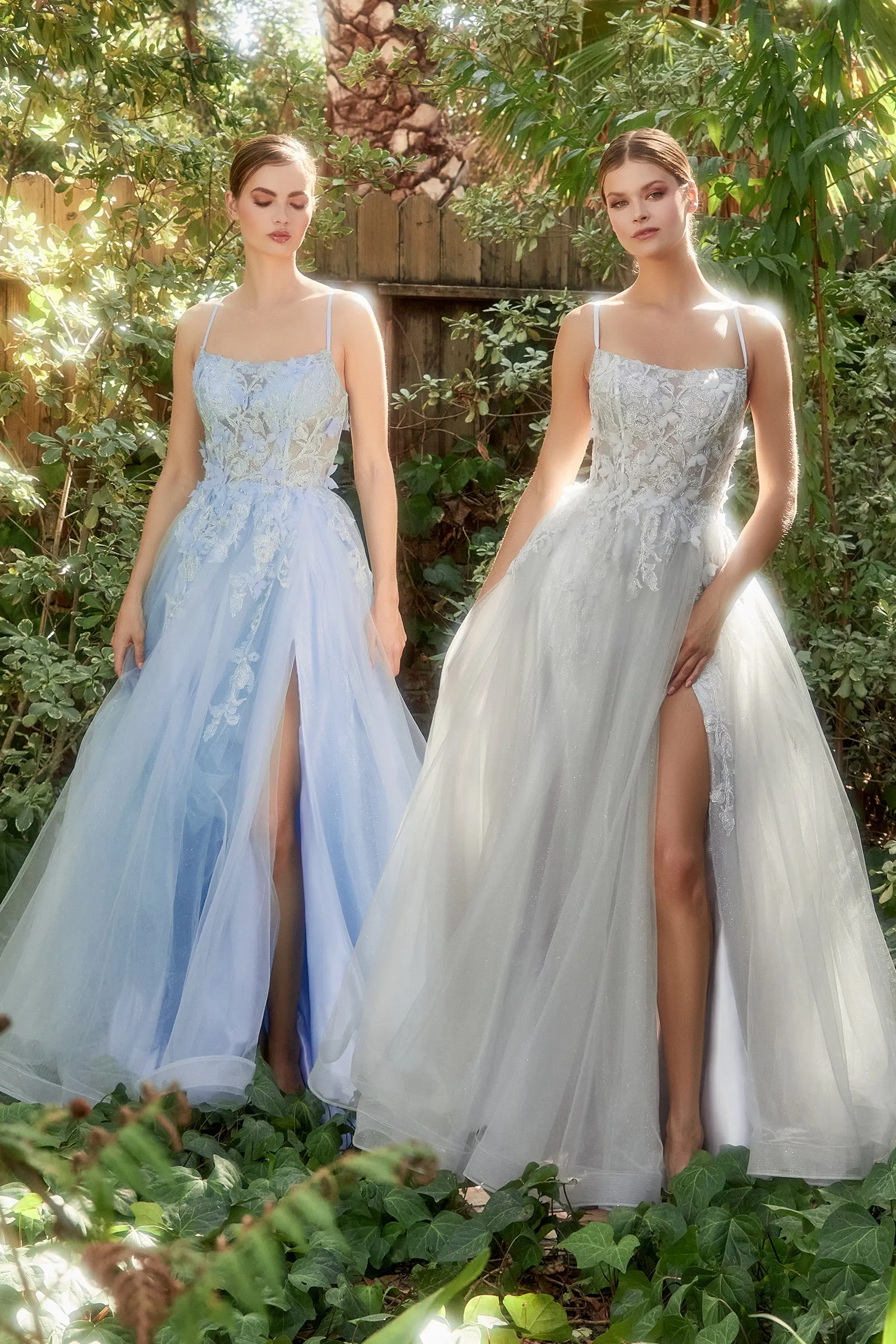 ANDREA & LEO A1141 Floral Scoop Tulle A Line Dress sold by The Gown Galleria product image thumbnail 4