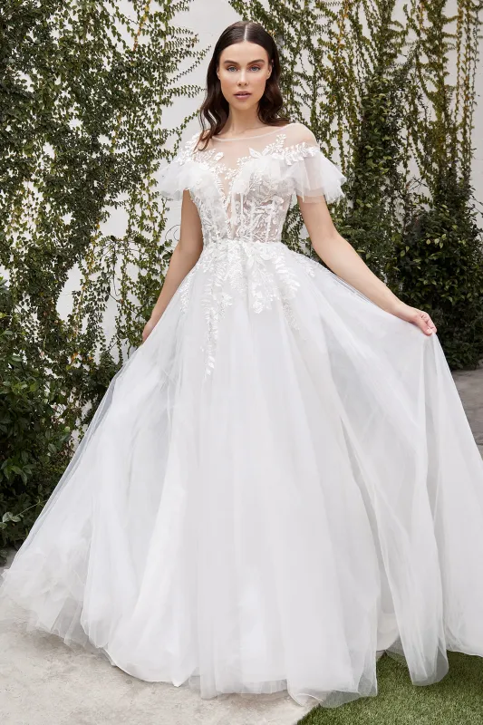 CINDERELLA DIVINE A1070W Ruffle Ornate Corset Bridal Gown sold by The Gown Galleria