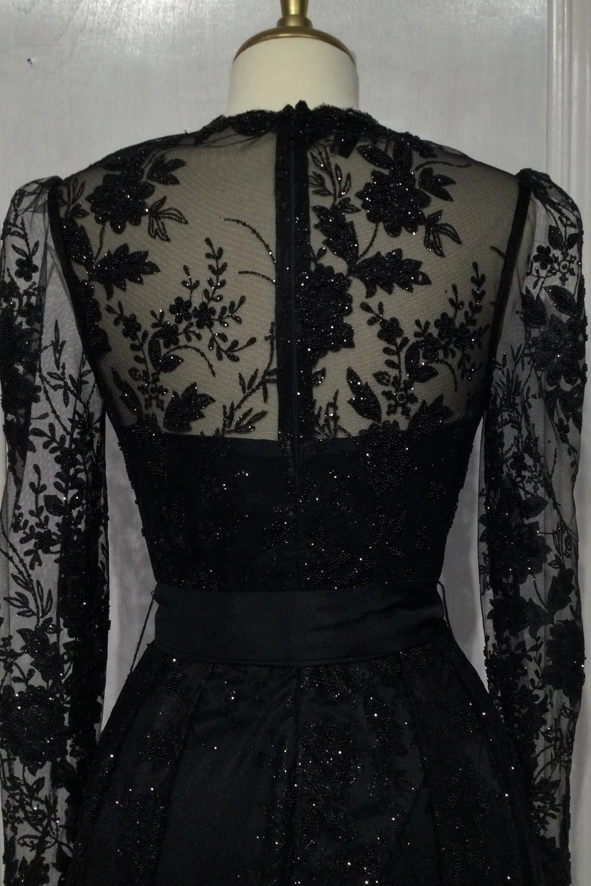 CINDERELLA DIVINE CD233C A-Line Long Sleeve Gown sold by The Gown Galleria product image thumbnail 4