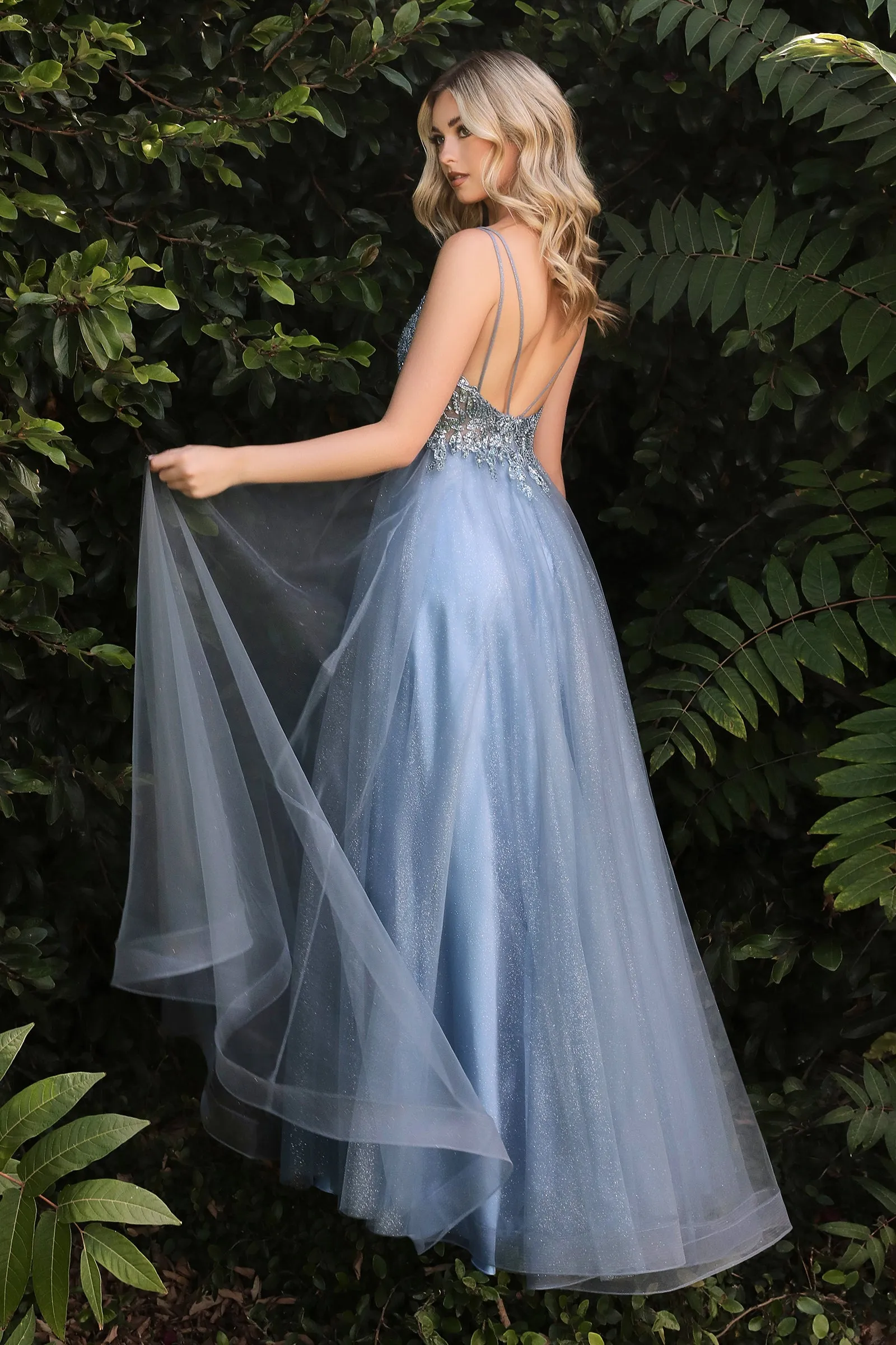 CINDERELLA DIVINE CD0154 Beaded A-Line Layered Tulle Dress sold by The Gown Galleria product image thumbnail 5