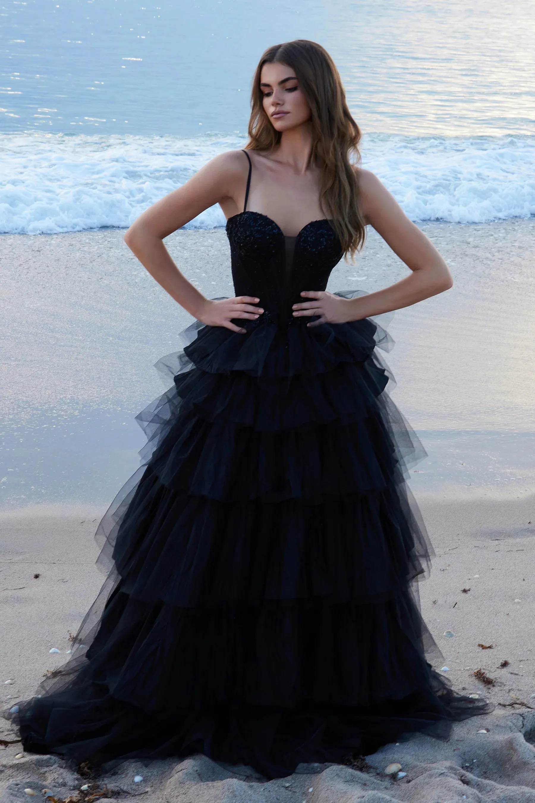 NOX ANABEL Y1545 Tulle Sweetheart Ball Gown sold by The Gown Galleria product image thumbnail 3